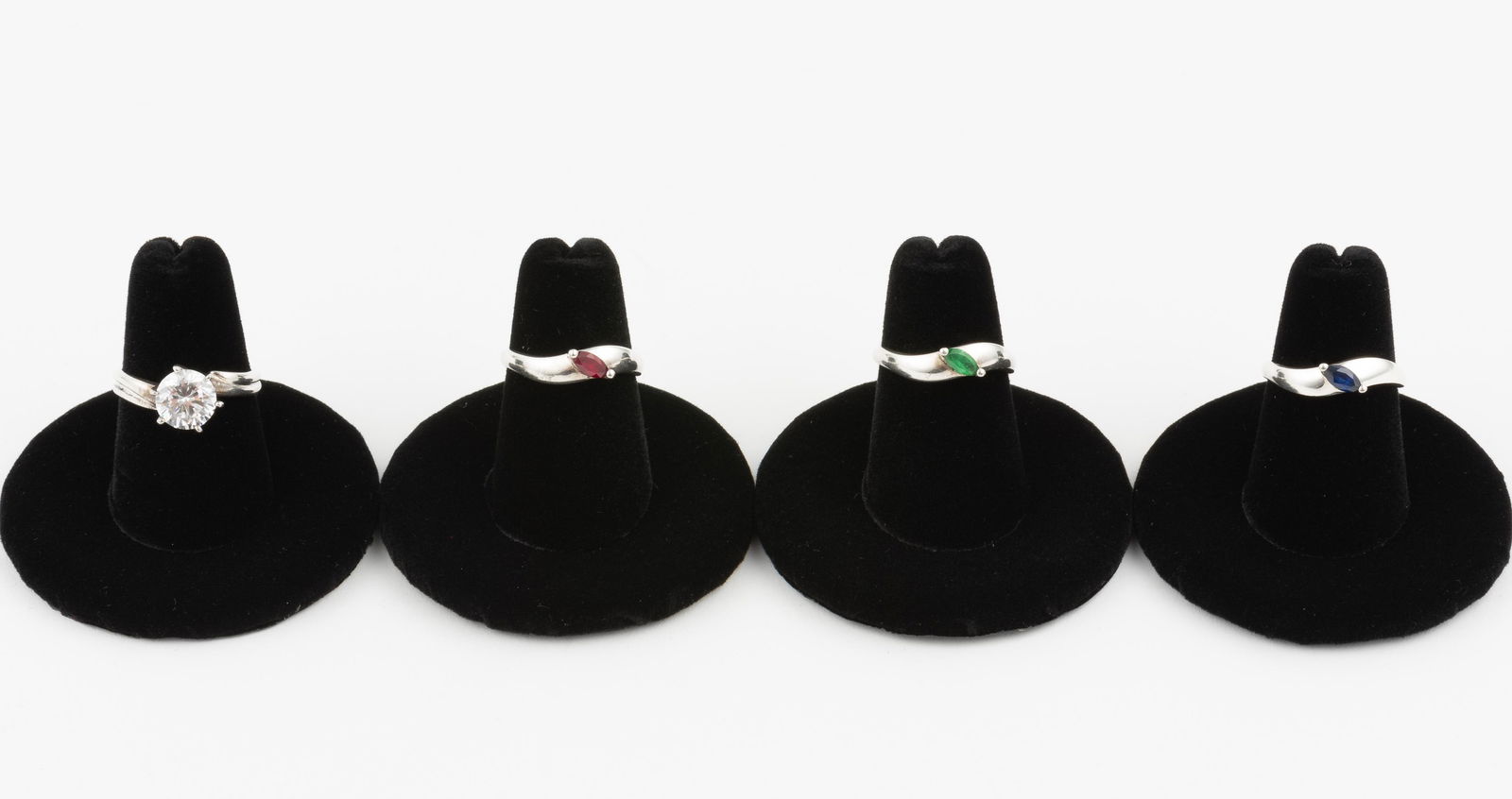 4 Sterling, Gemstones & CZ Rings (1 of 12)