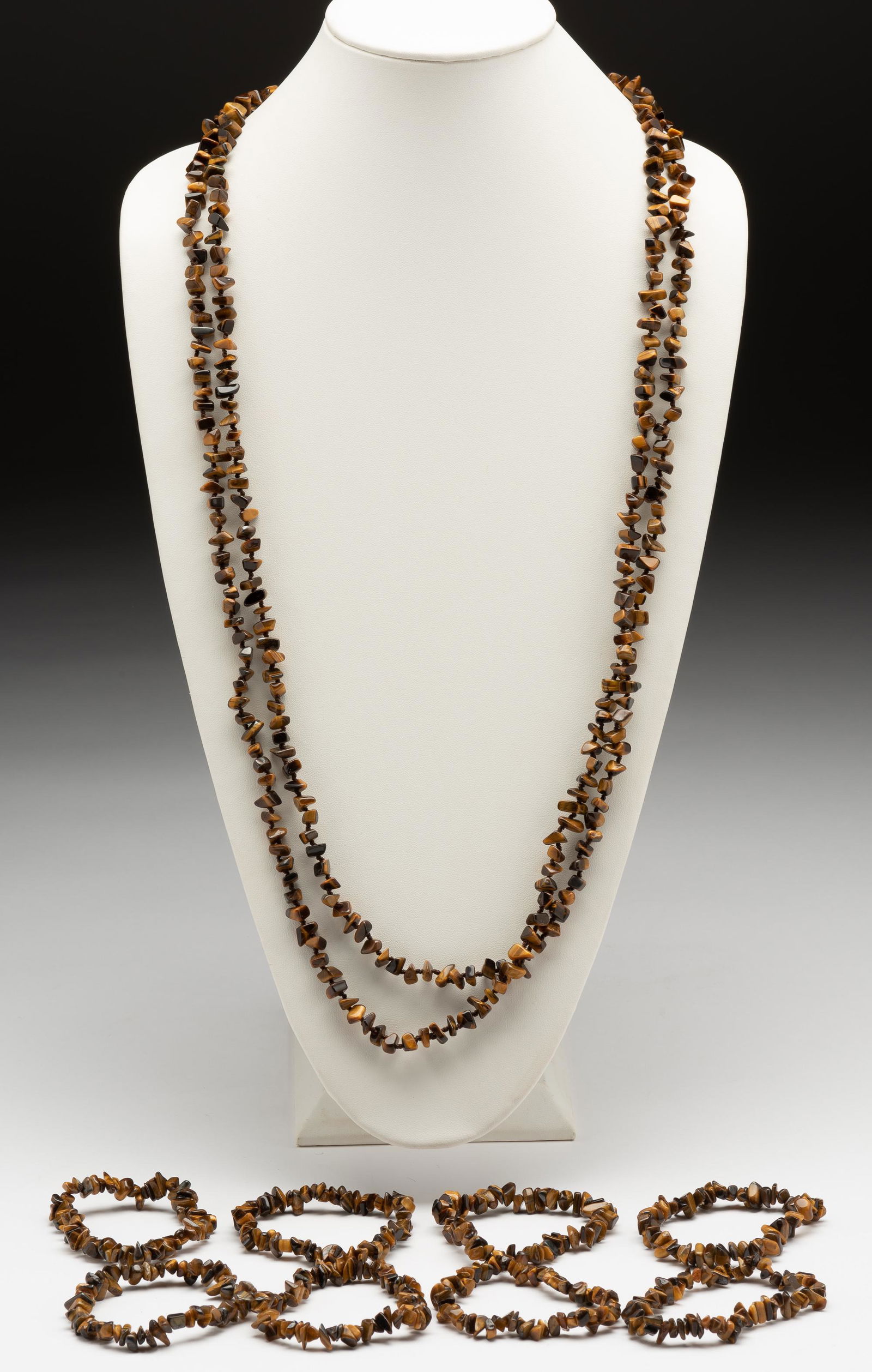 Tiger Eye Necklace and 8 Bracelets (1 of 6)