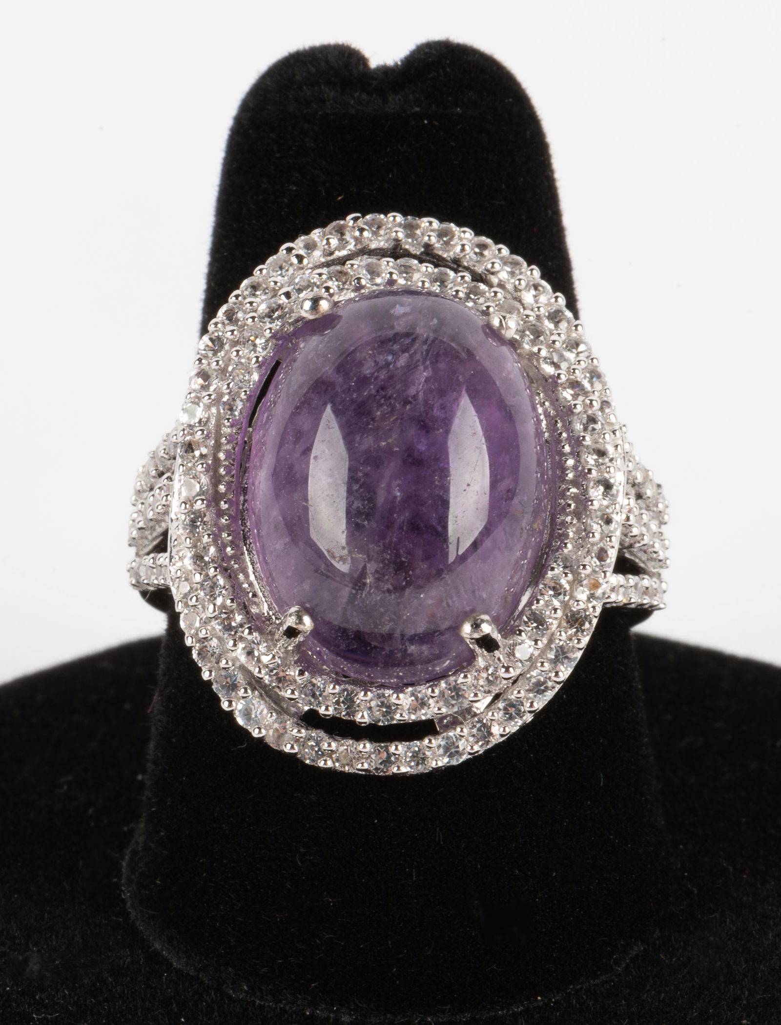 Sterling Amethyst & White Sapphire Ring (1 of 5)