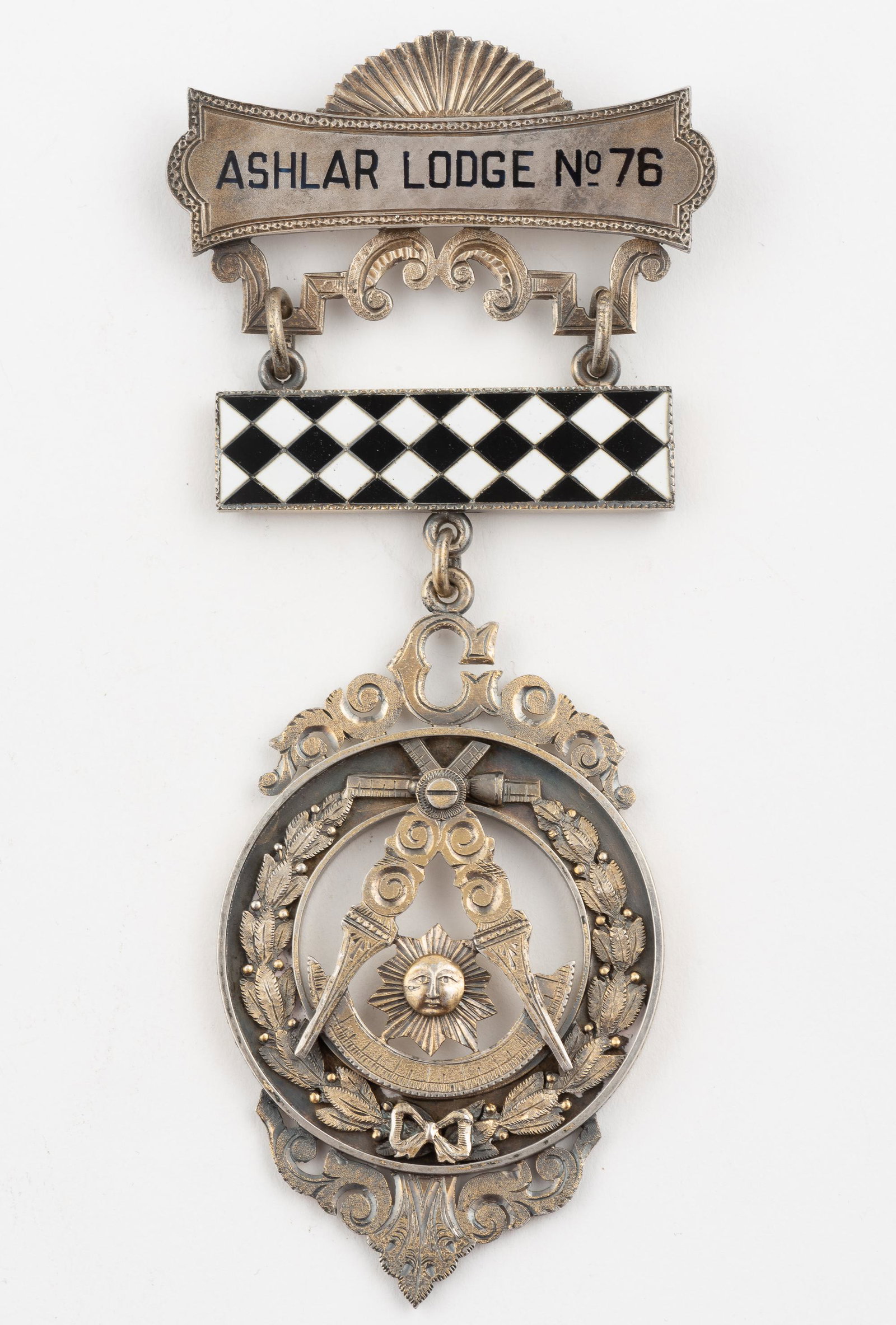 Sterling Masonic Past Master: From Ashlar Lodge 76. Dated December 20,1906.5 1/8" long. IMPORTANT: Before bidding, please read the terms and conditions. When you registered for the auction you agreed to these terms and will be req