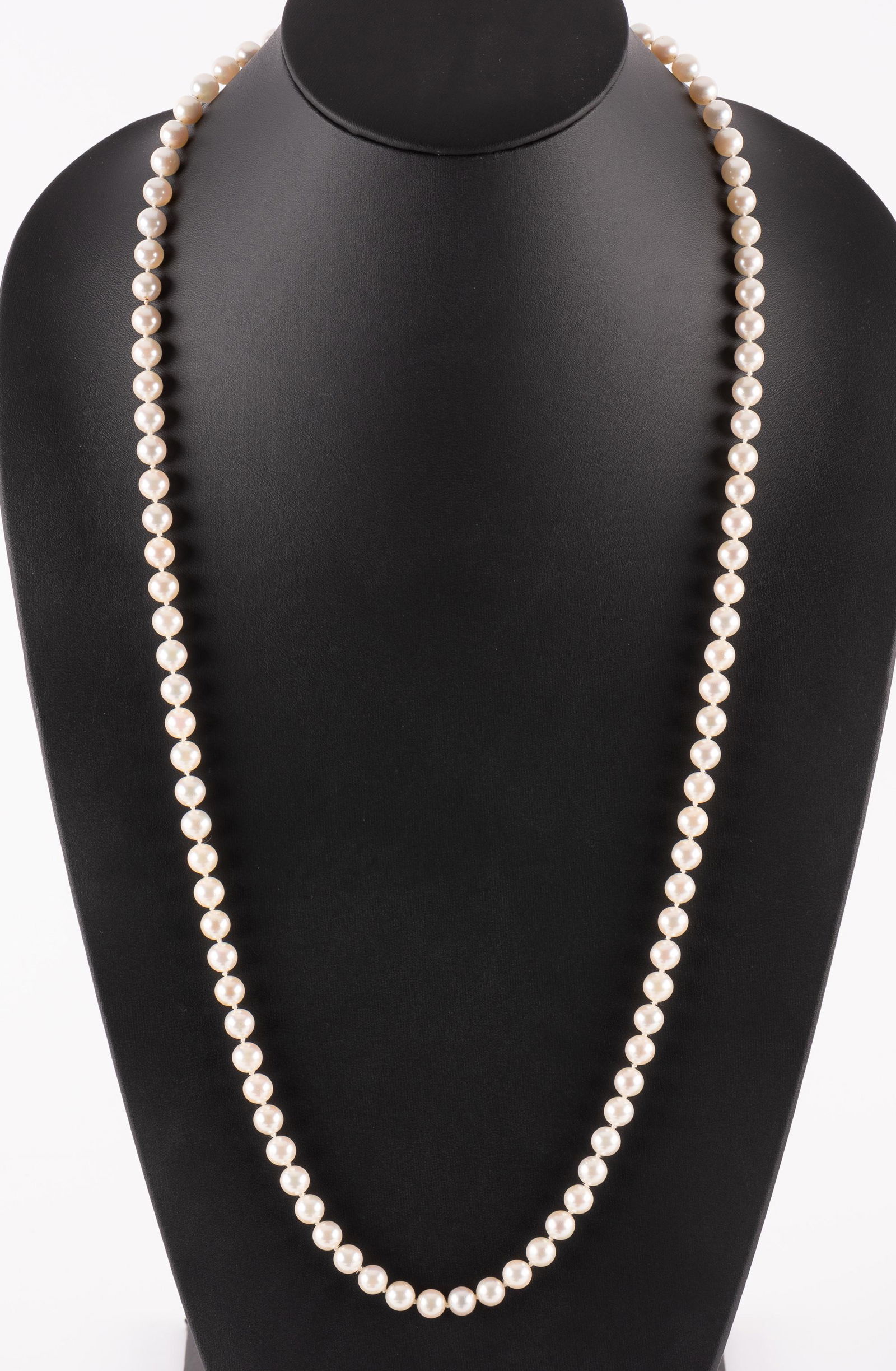 Pearl Necklace w/ Ruby Clasp (1 of 3)