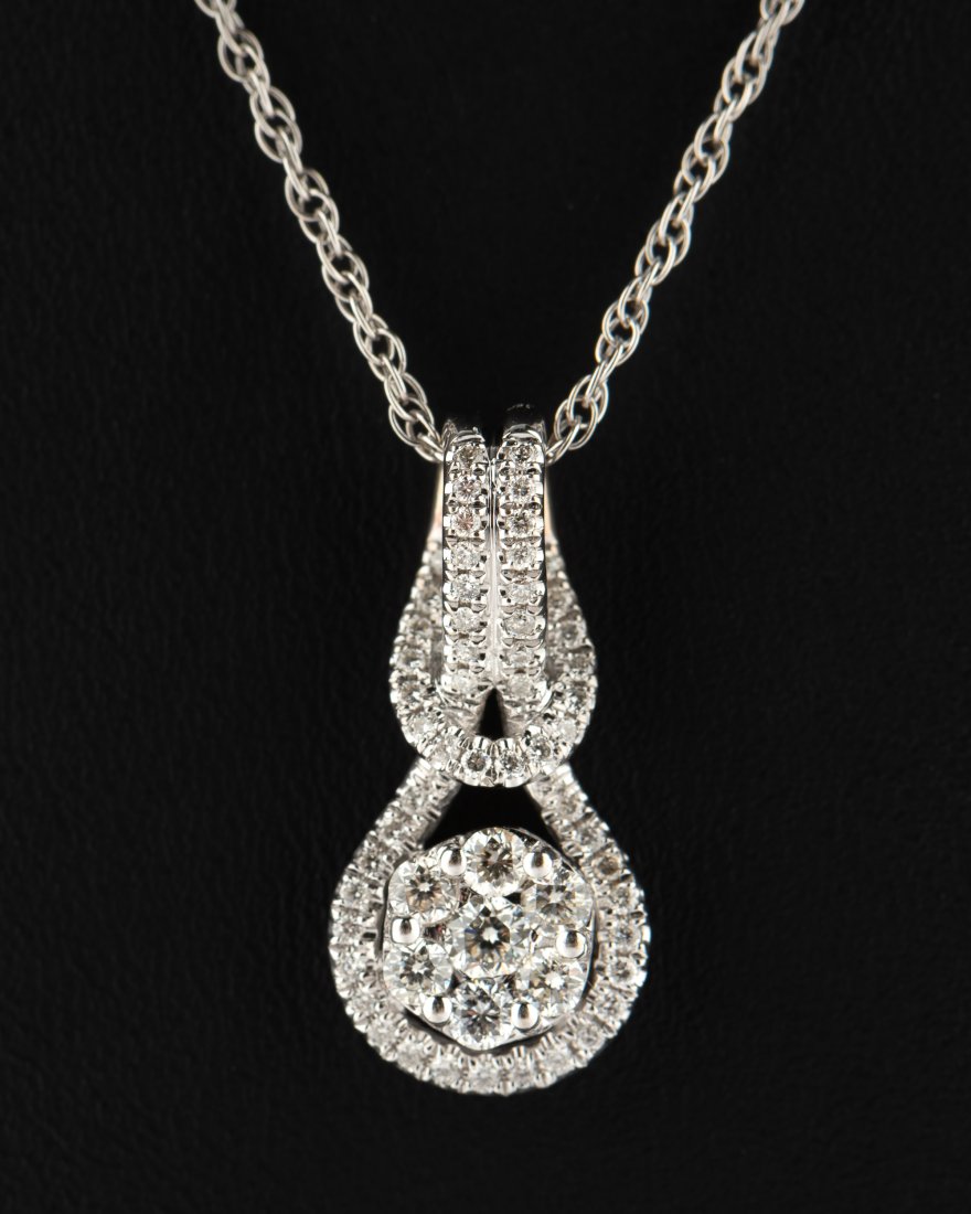 14K & .50 CTW Diamond Pendant on Chain (1 of 4)