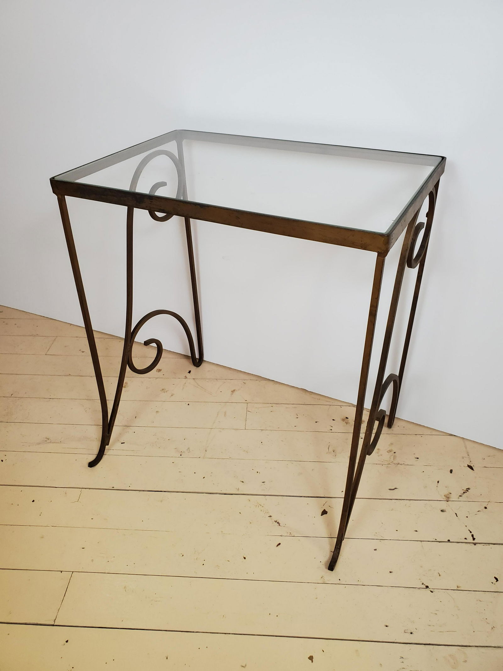 Glass Top Metal Table (1 of 3)