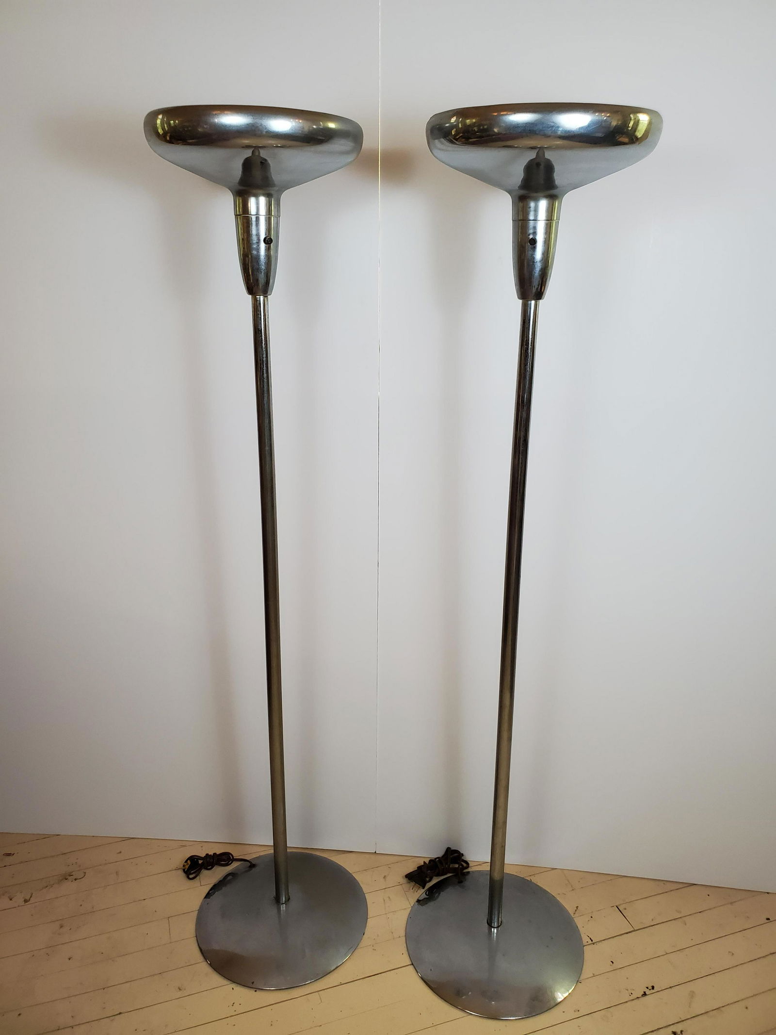 Pair Of Royal Chrome Floor Lamps (1 of 5)