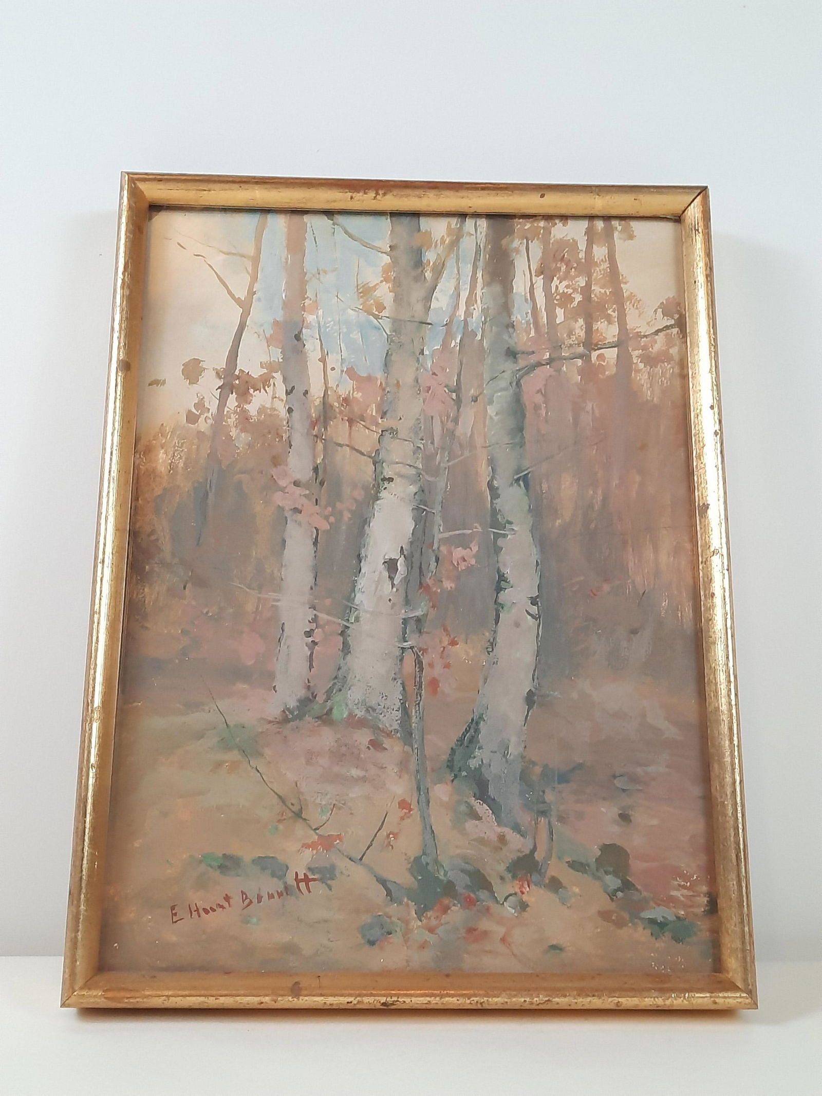 Oil on Canvas Landscape Signed E. Houst Bennett (1 of 3)