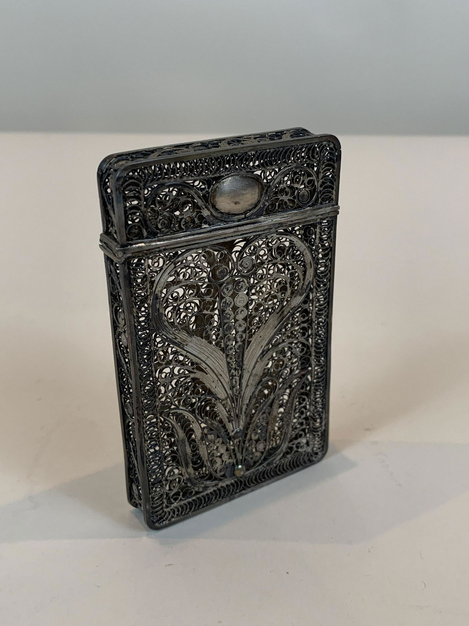 Silver Filigree Calling Card Case (1 of 4)