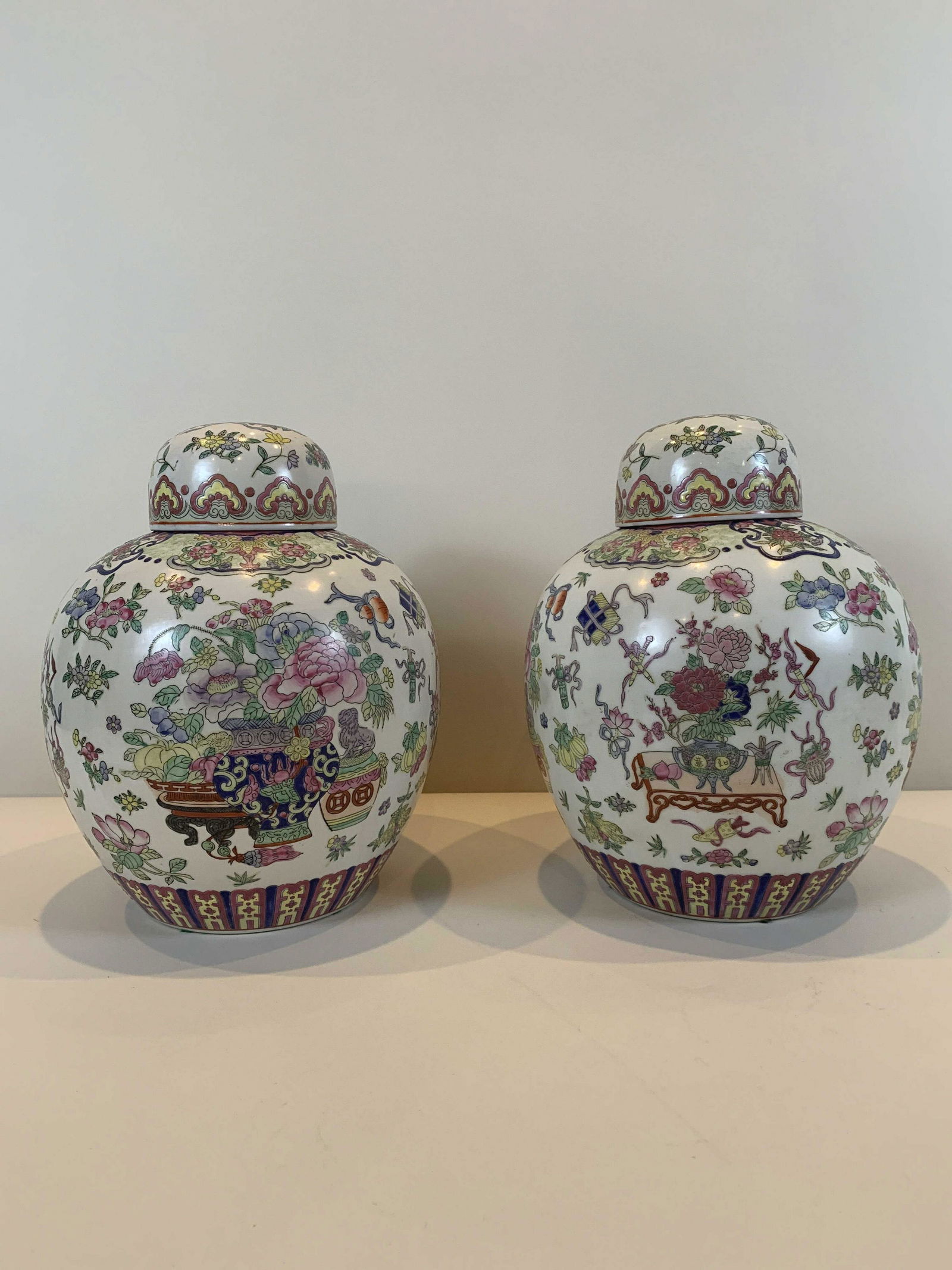 Pair Chinese Ginger Jars (1 of 5)