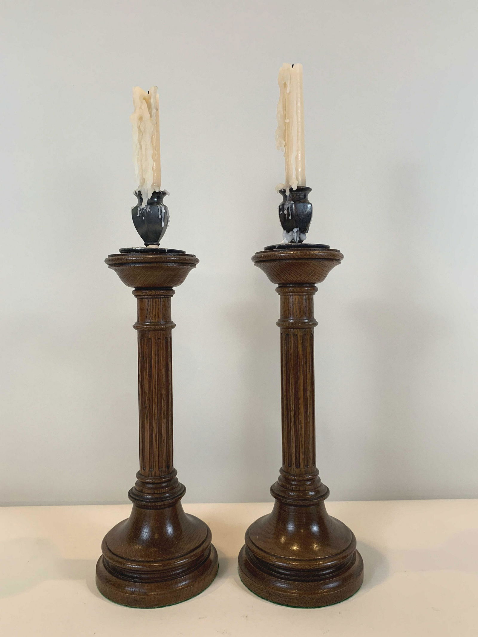 Pair Wood Candlesticks (1 of 2)
