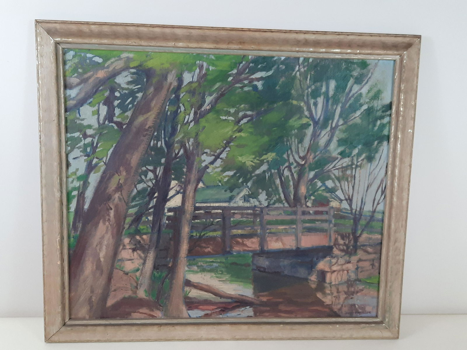 Acrylic on Canvas Landscape Signed Betty Miller (1 of 3)