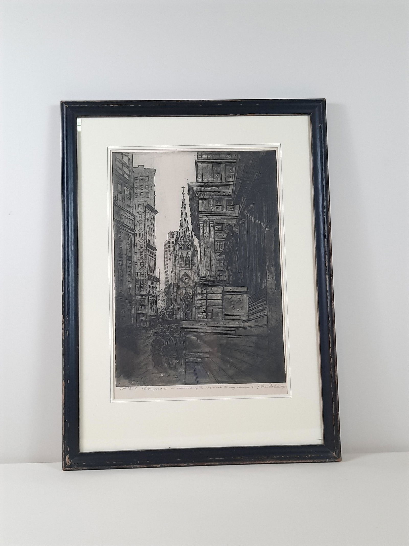 Leon Dolice Wall Street NYC Etching (1 of 8)