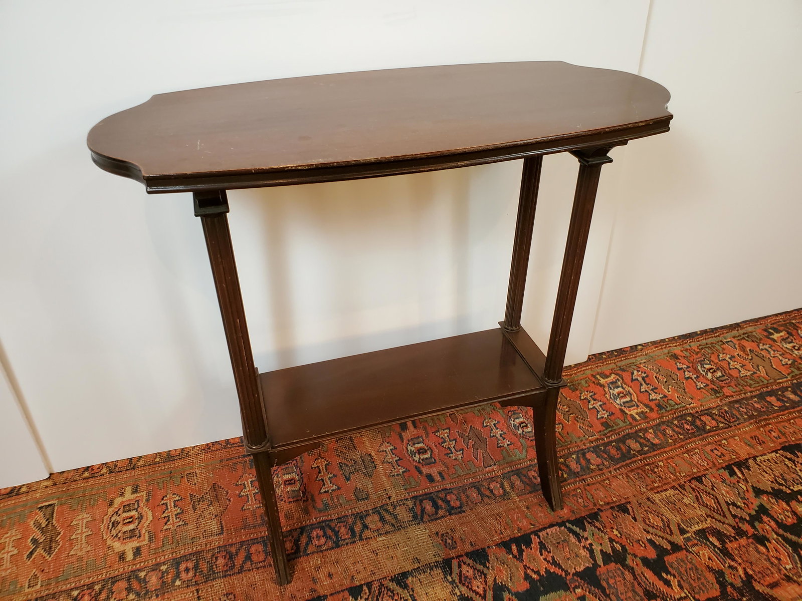 Side table: 26 1/2" wide X 12" deep X 24 1/2" high. IMPORTANT: Before bidding, please read the terms and conditions. When you registered for the auction you agreed to these terms and will be required to comply wi