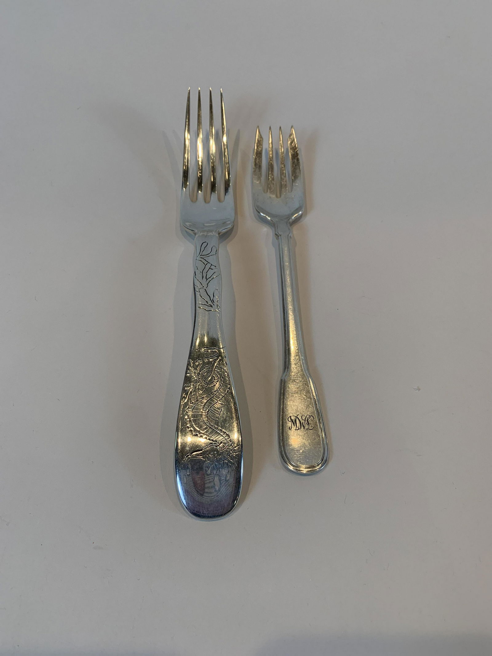 2 Tiffany Sterling Forks Hamilton & Seahorse (1 of 3)