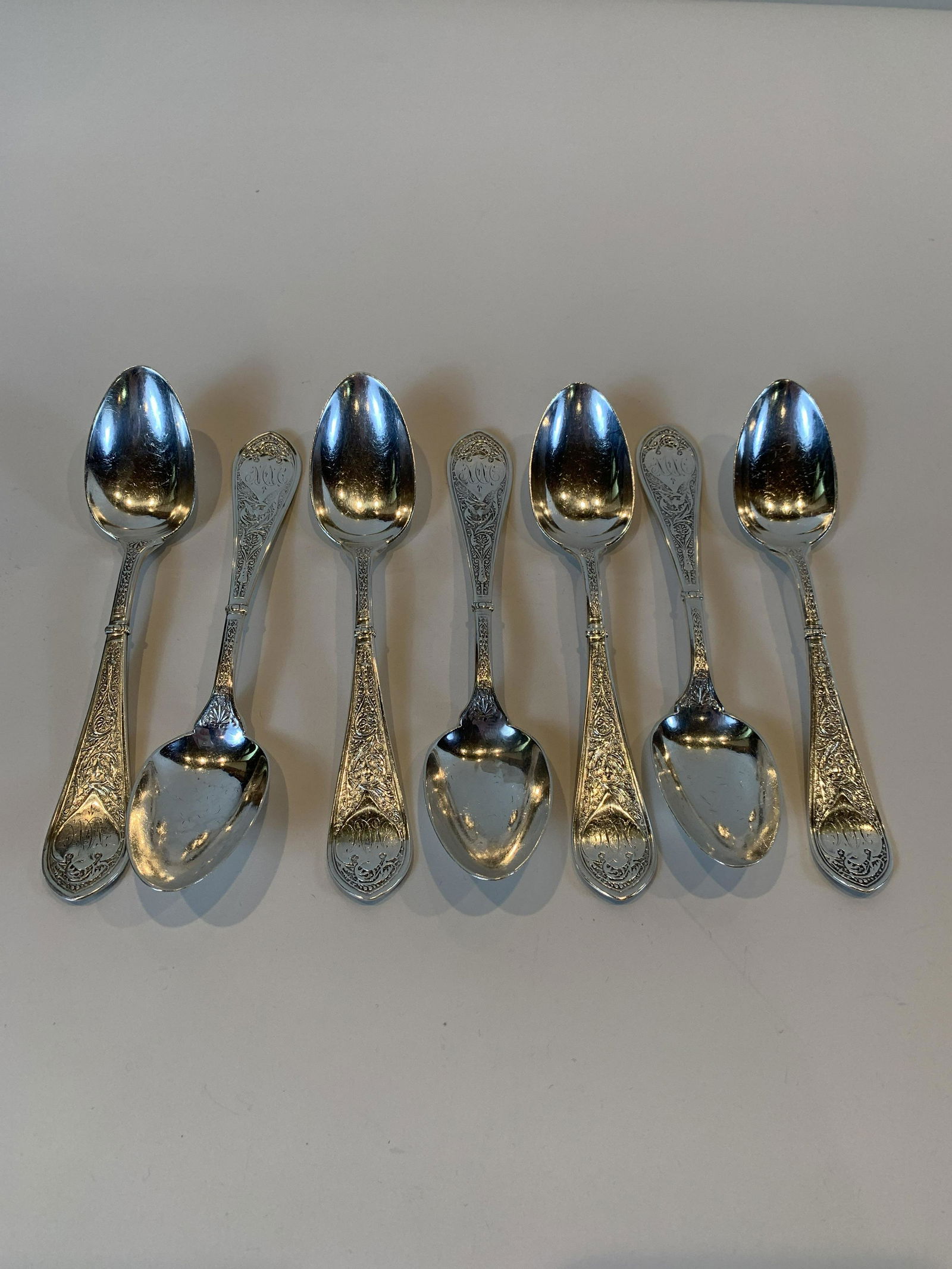 7 Sterling Gorham Raphael Teaspoons (1 of 3)
