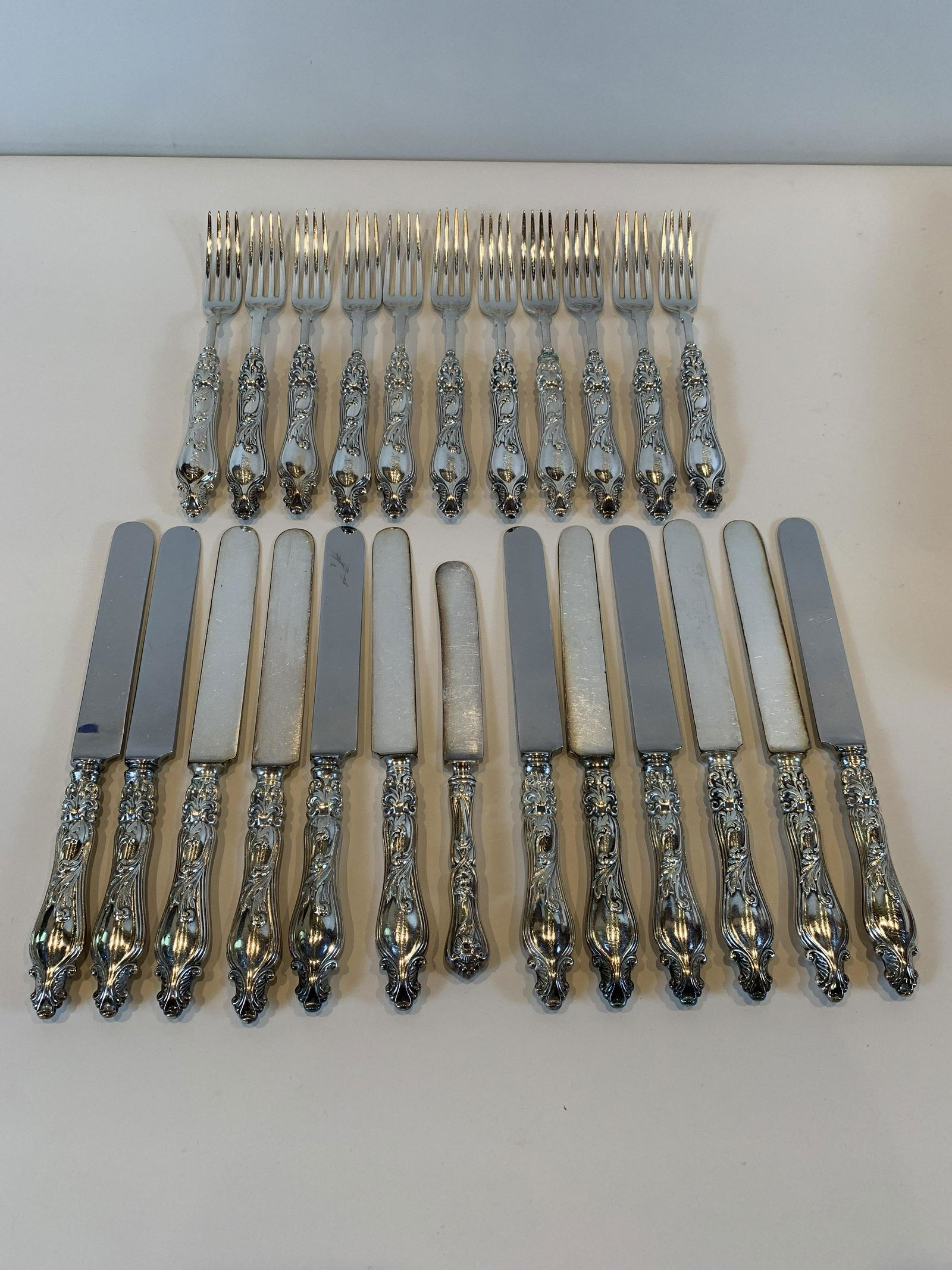 24 Silverplate Forks & Knives (1 of 2)