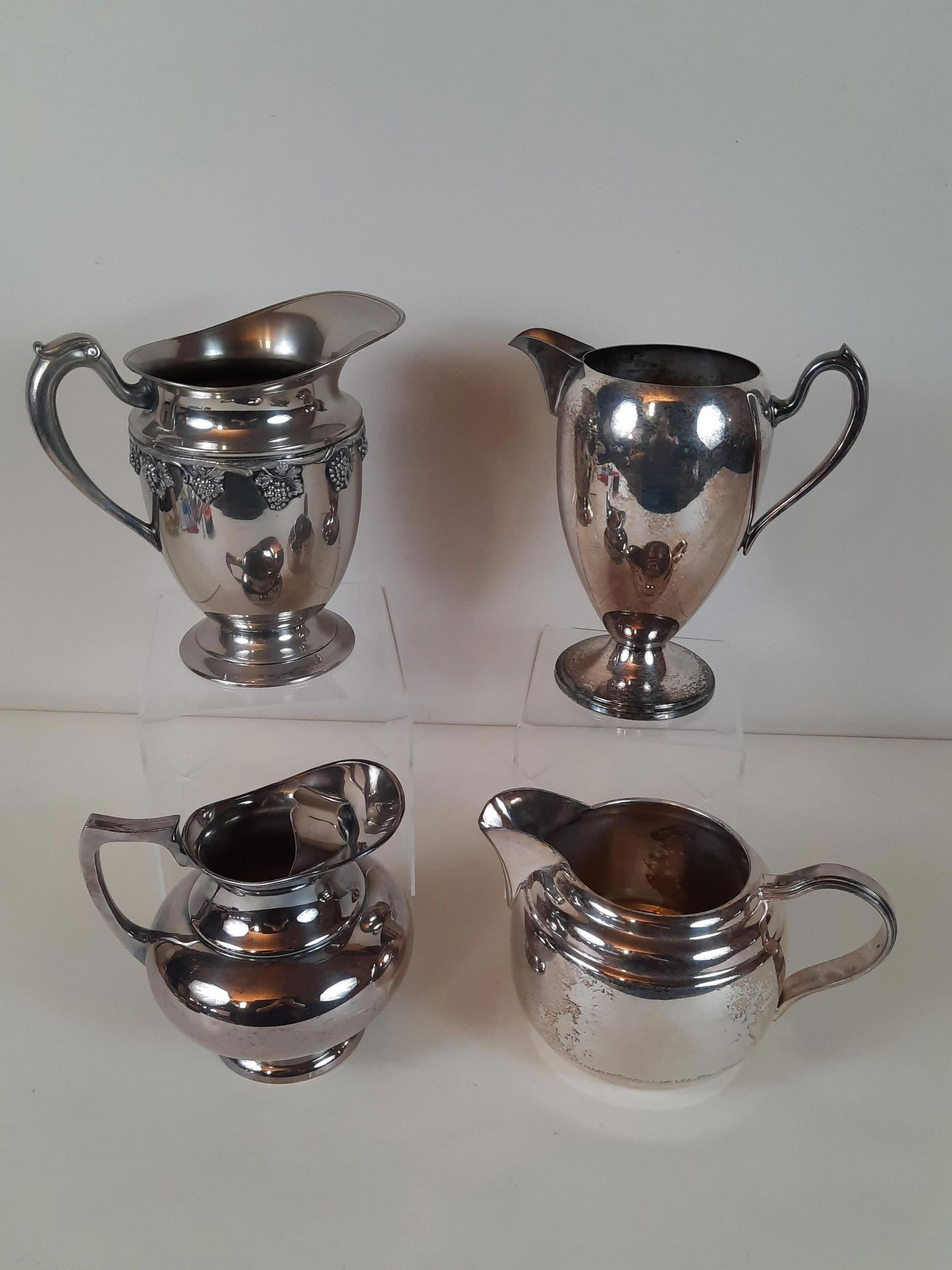 4 Silverplate Water Pitchers Incl. Gotham (1 of 9)