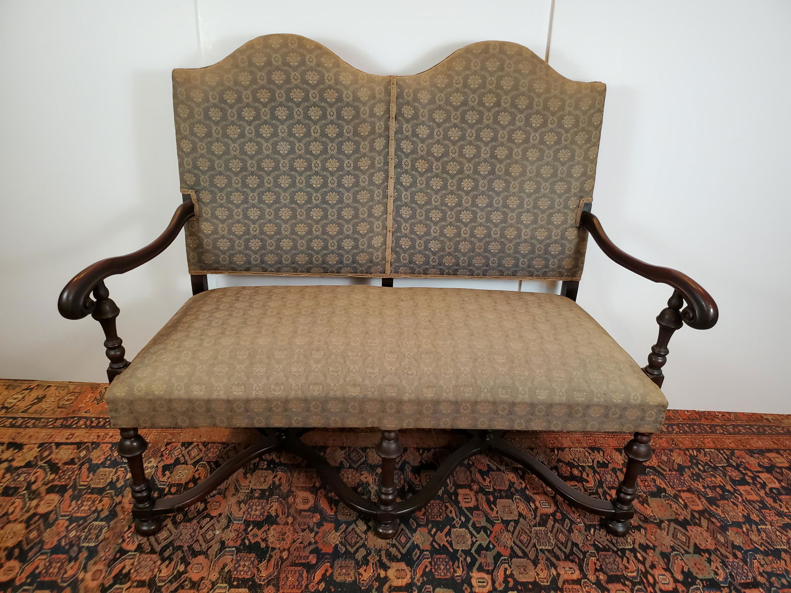 Queen Mary Style Victorian Settee (1 of 3)
