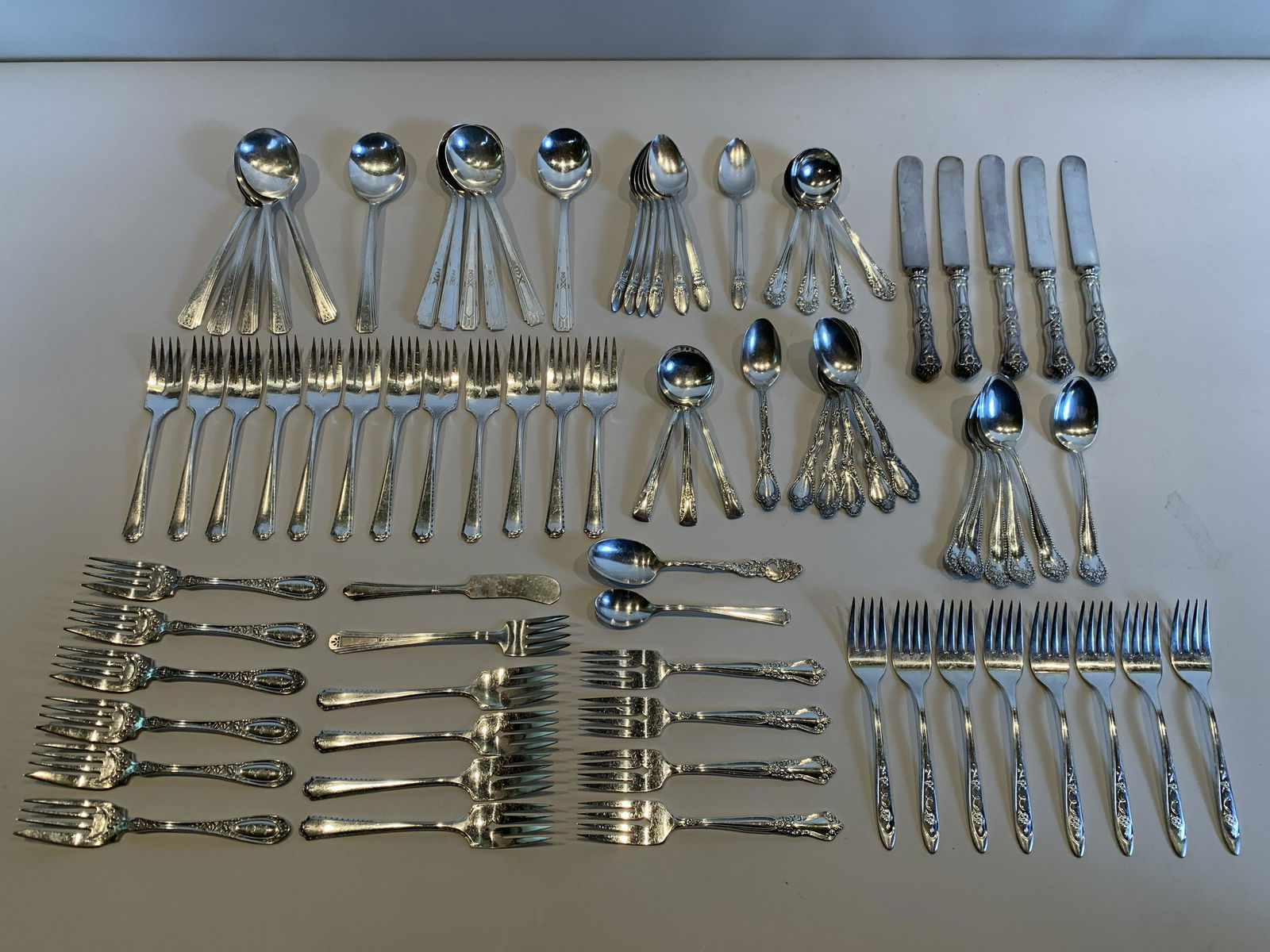 Various Patterns Silverplate Flatware Pieces (1 of 1)