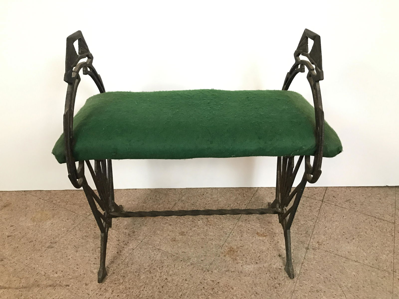 Cast Iron Art Deco Bench (1 of 2)