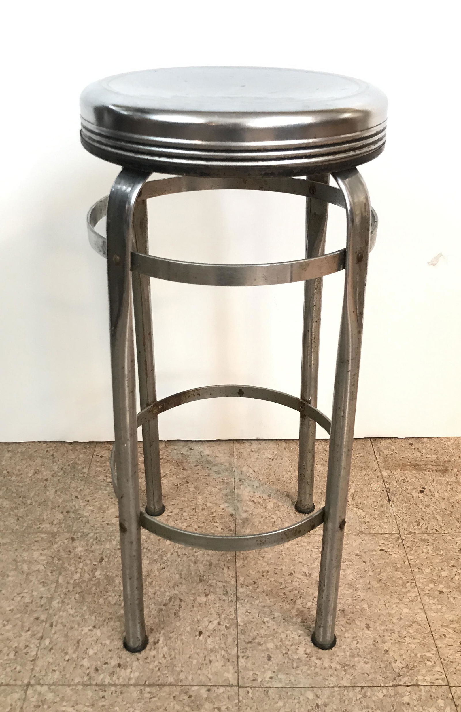 Mid Century Chrome Stool (1 of 2)