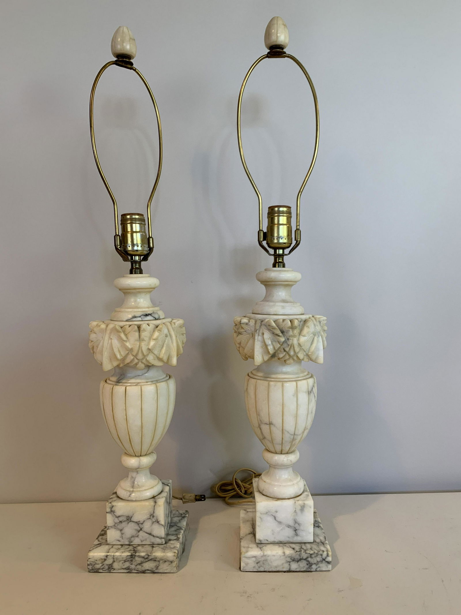 Pair of Marble Table Lamps (1 of 2)