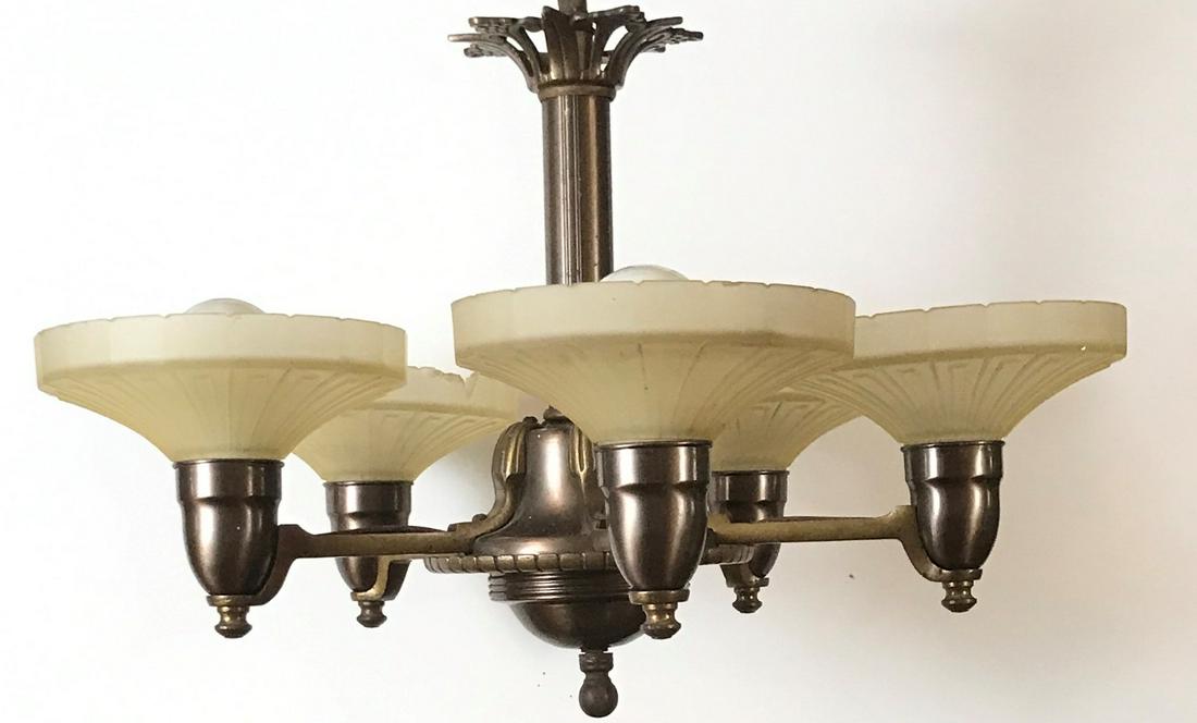 Vintage 6 Light Hanging Lamp (1 of 4)