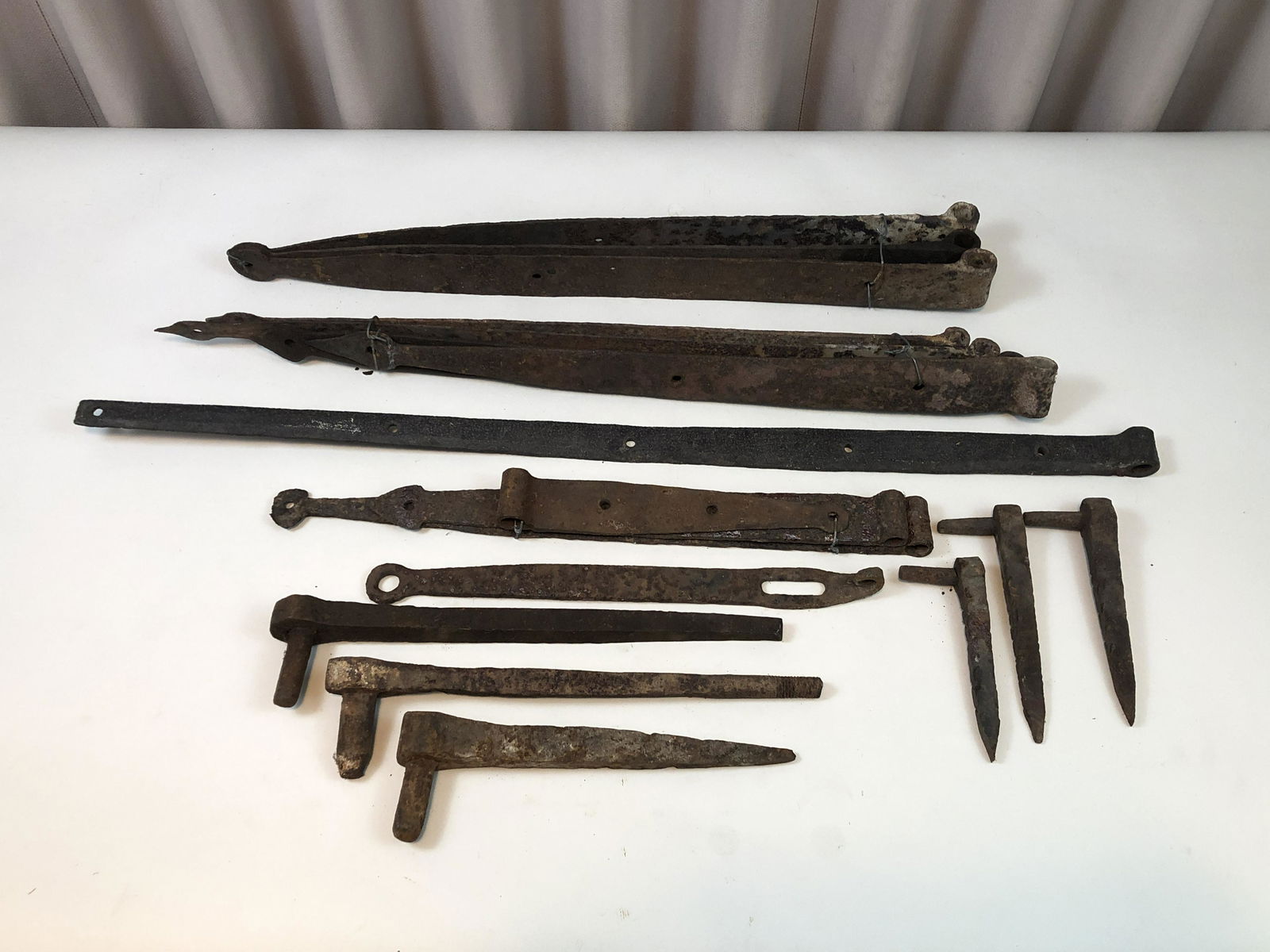 Group of Antique Wrought Iron Hinges (1 of 1)