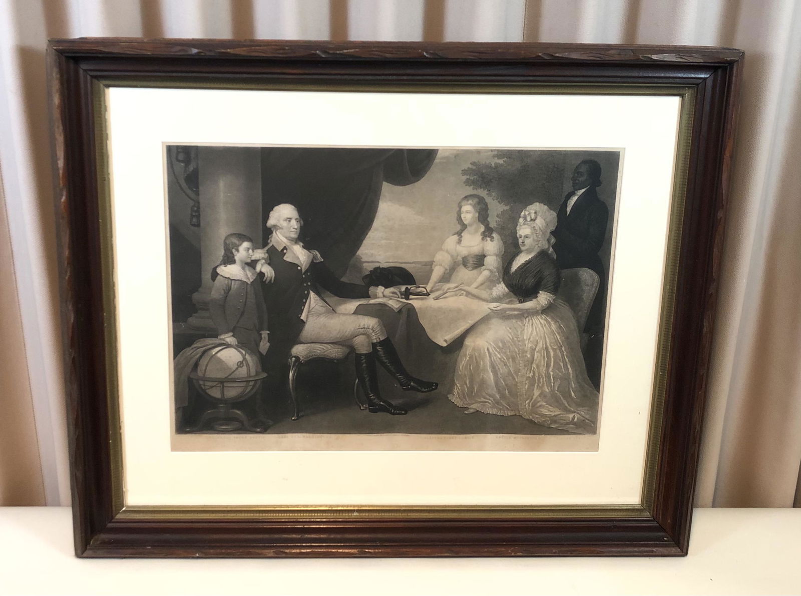 J. Sartain Engraving Print of George Washington (1 of 7)