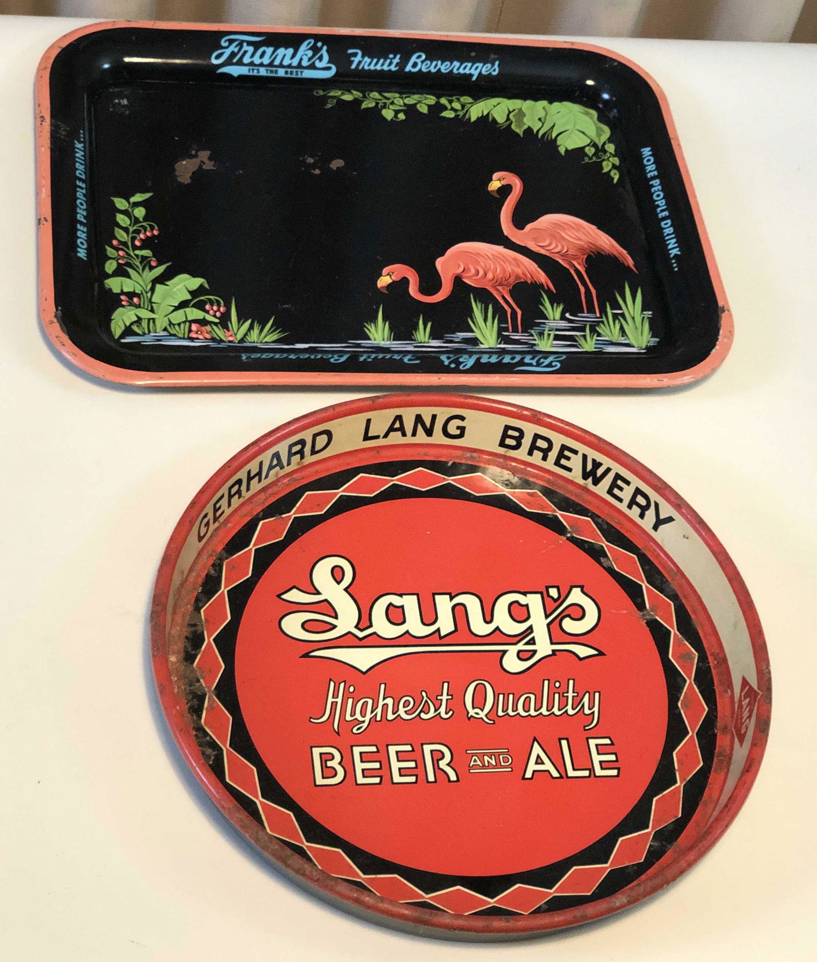 2 Alcohol Advertising Trays (1 of 1)