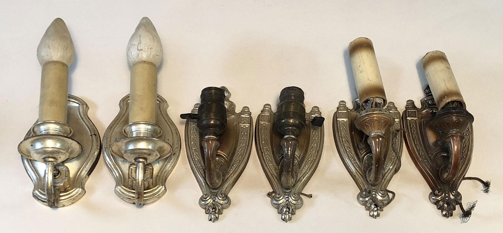 3 Pairs Antique Wall Sconces (1 of 4)