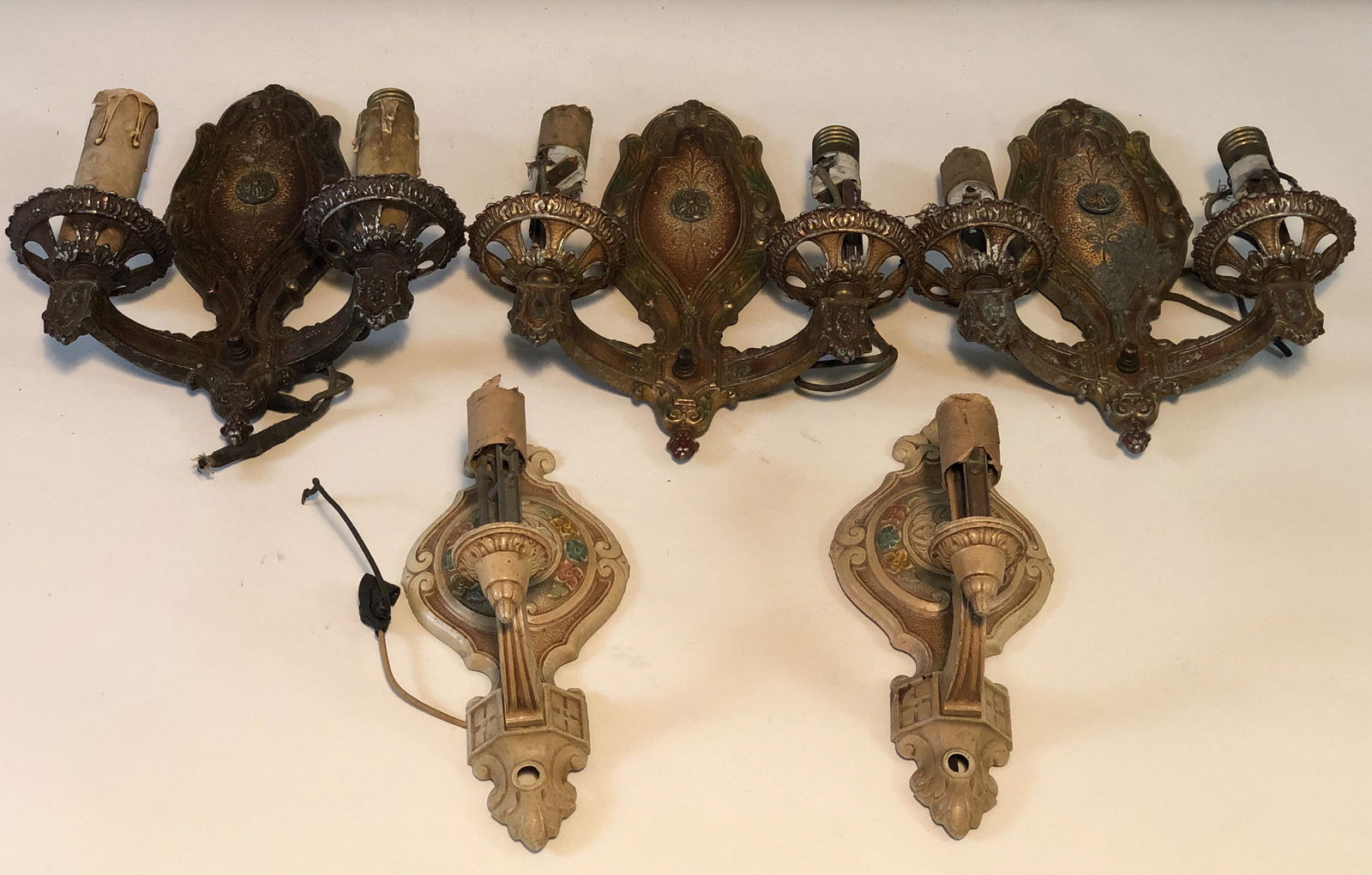 5 Antique Wall Sconces (1 of 1)