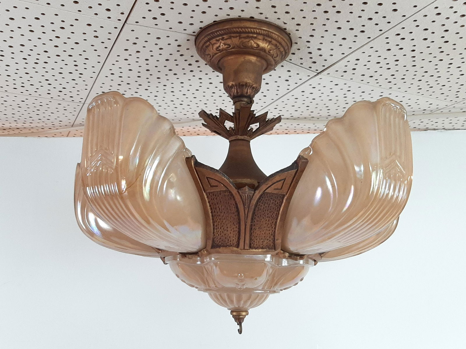 Art Deco Hanging Light (1 of 2)