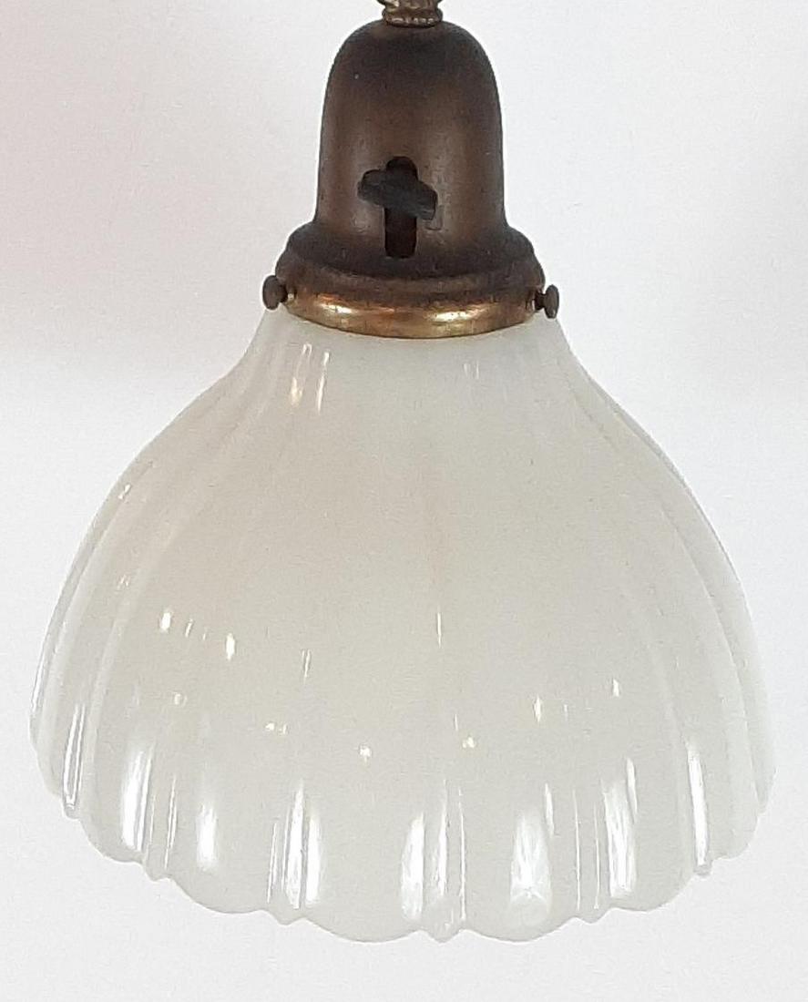 Pendant Light: 38" high X 7" diameter. IMPORTANT: Before bidding, please read the terms and conditions. When you registered for the auction you agreed to these terms and will be required to comply with them.