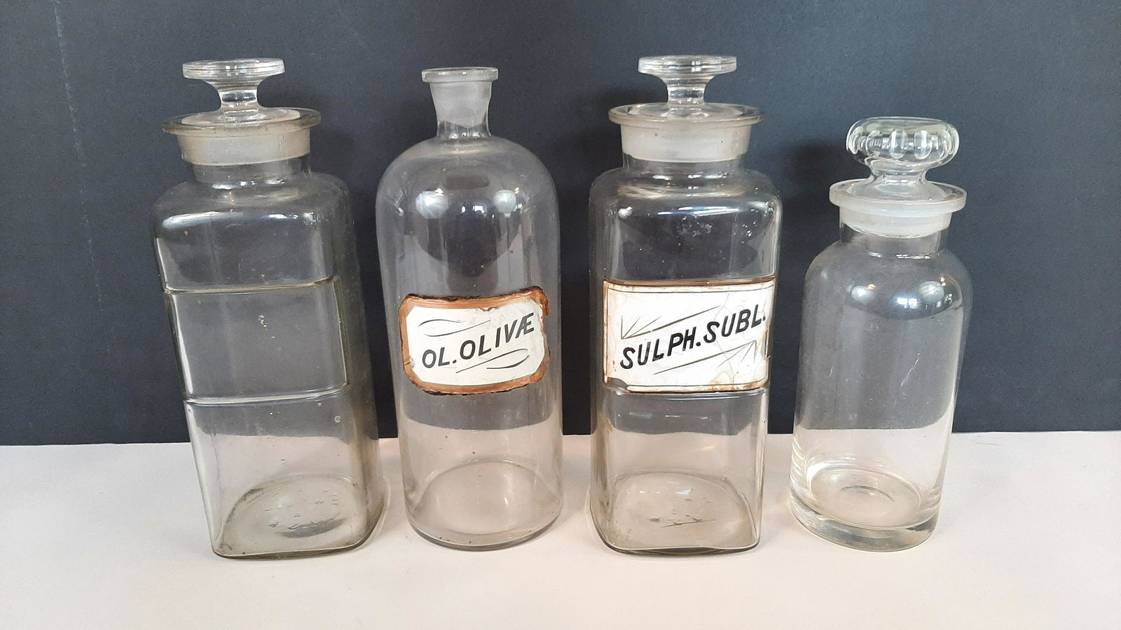 4 Vintage Apothecary Bottles (1 of 3)