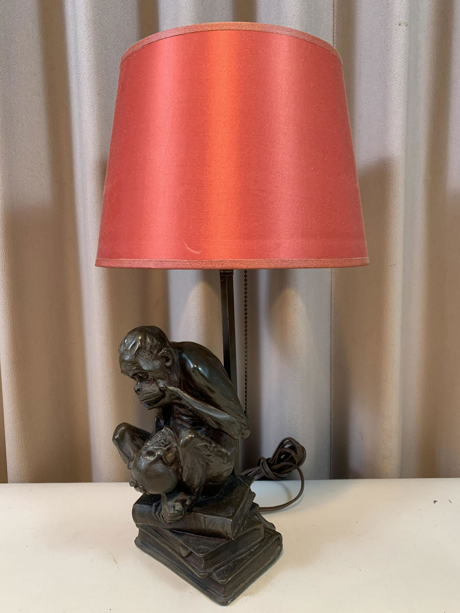 Armor Bronze Monkey Table Lamp (1 of 4)