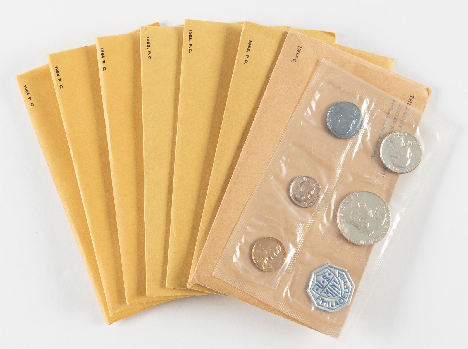 7 U.S. Proof Sets Incl 1963, 1946, & 1961 (1 of 2)