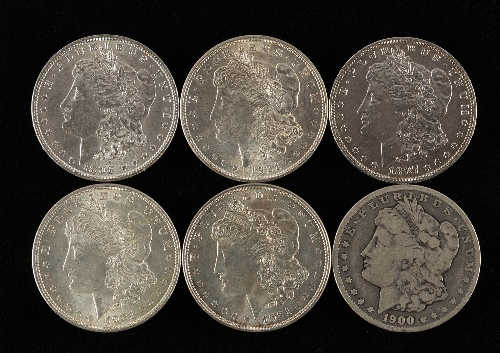 6 Morgan Silver Dollars (1 of 2)