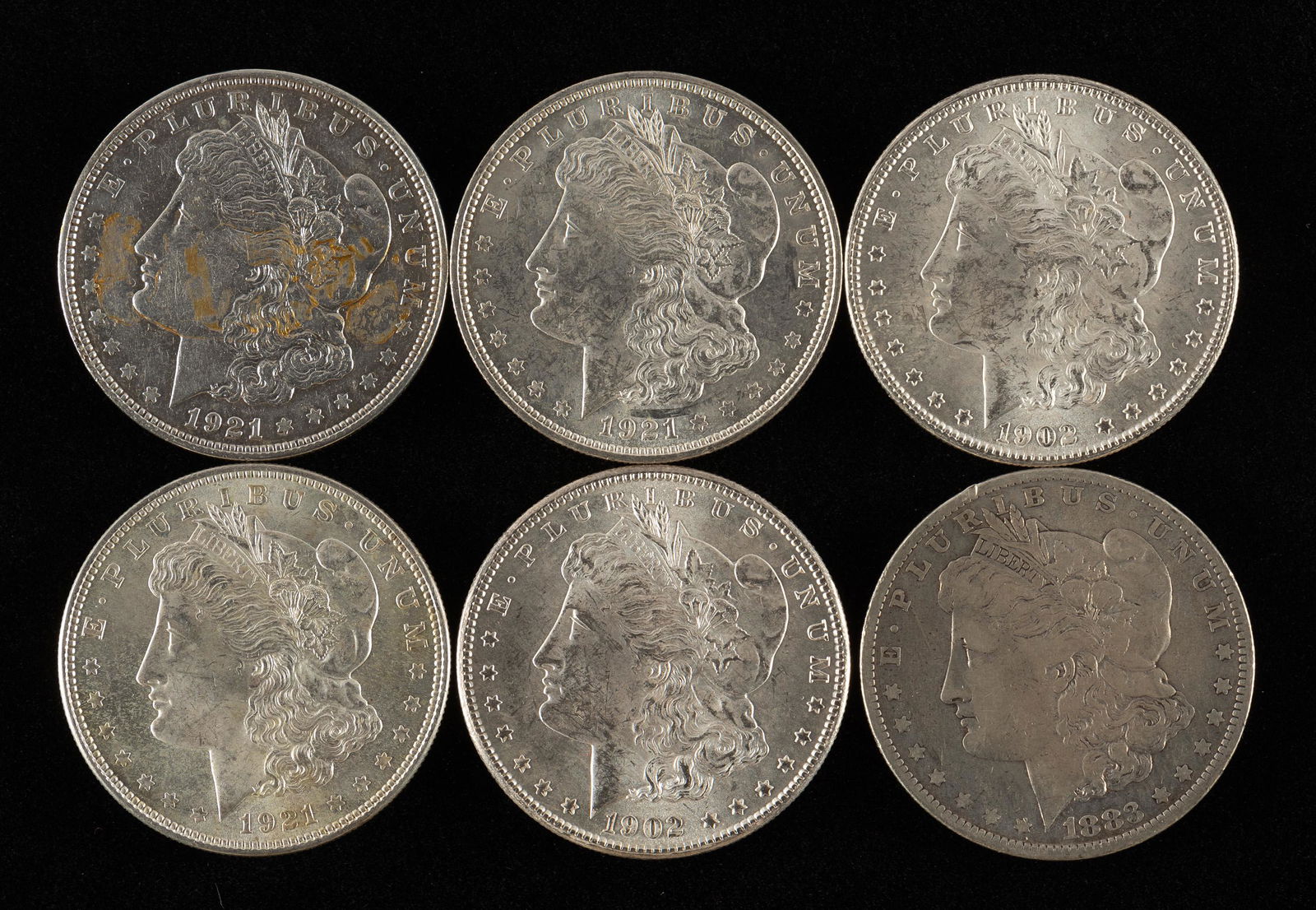 6 Morgan Silver Dollars (1 of 2)