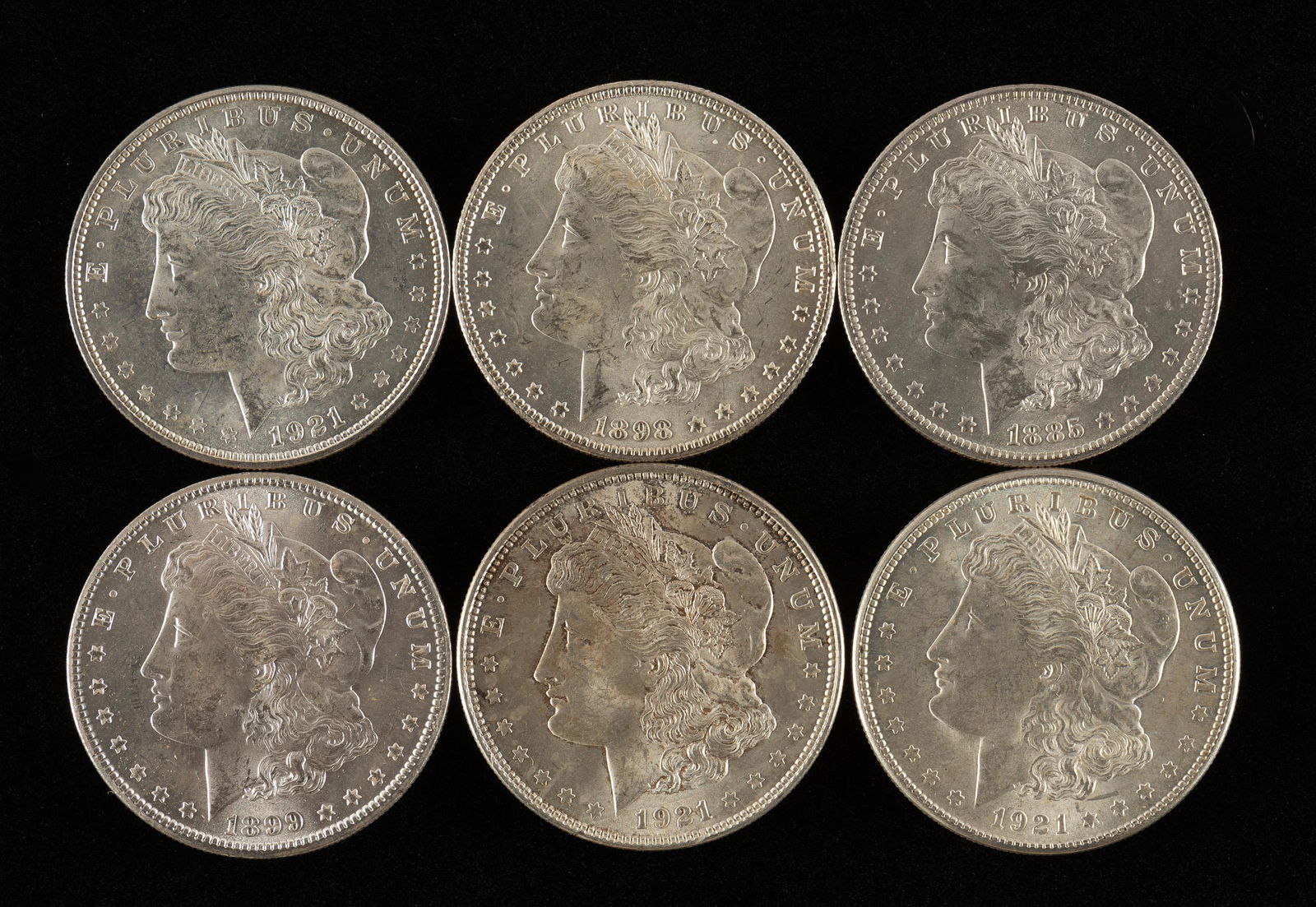 6 Morgan Silver Dollars (1 of 2)