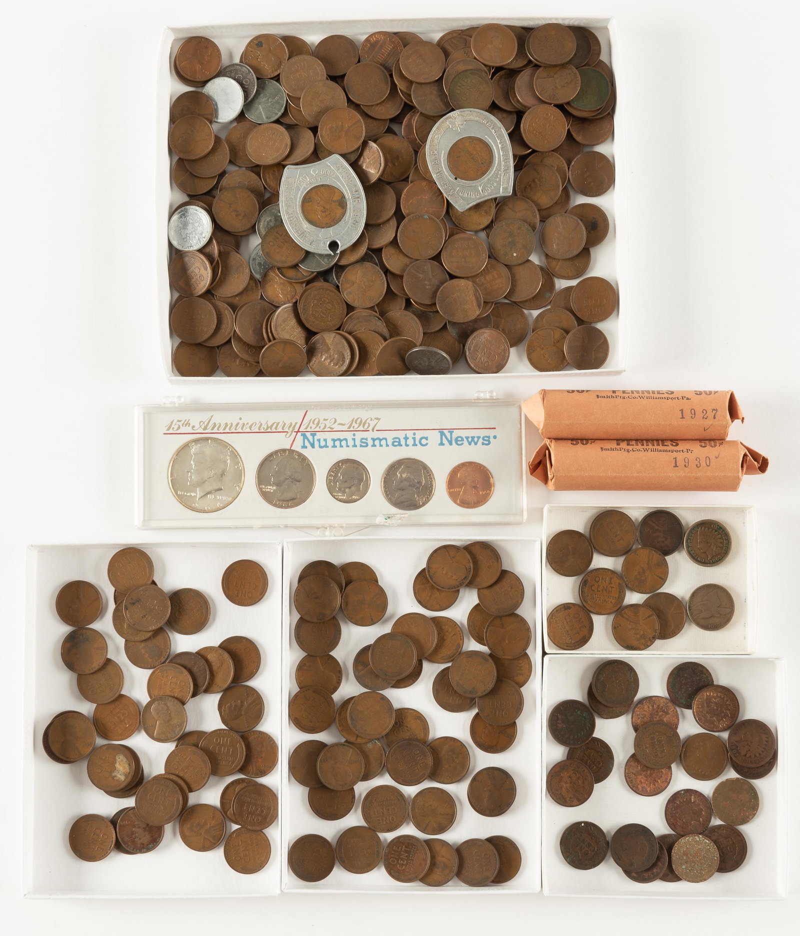 U.S. Coins Incl 1857 Flying Eagle Cent (1 of 6)