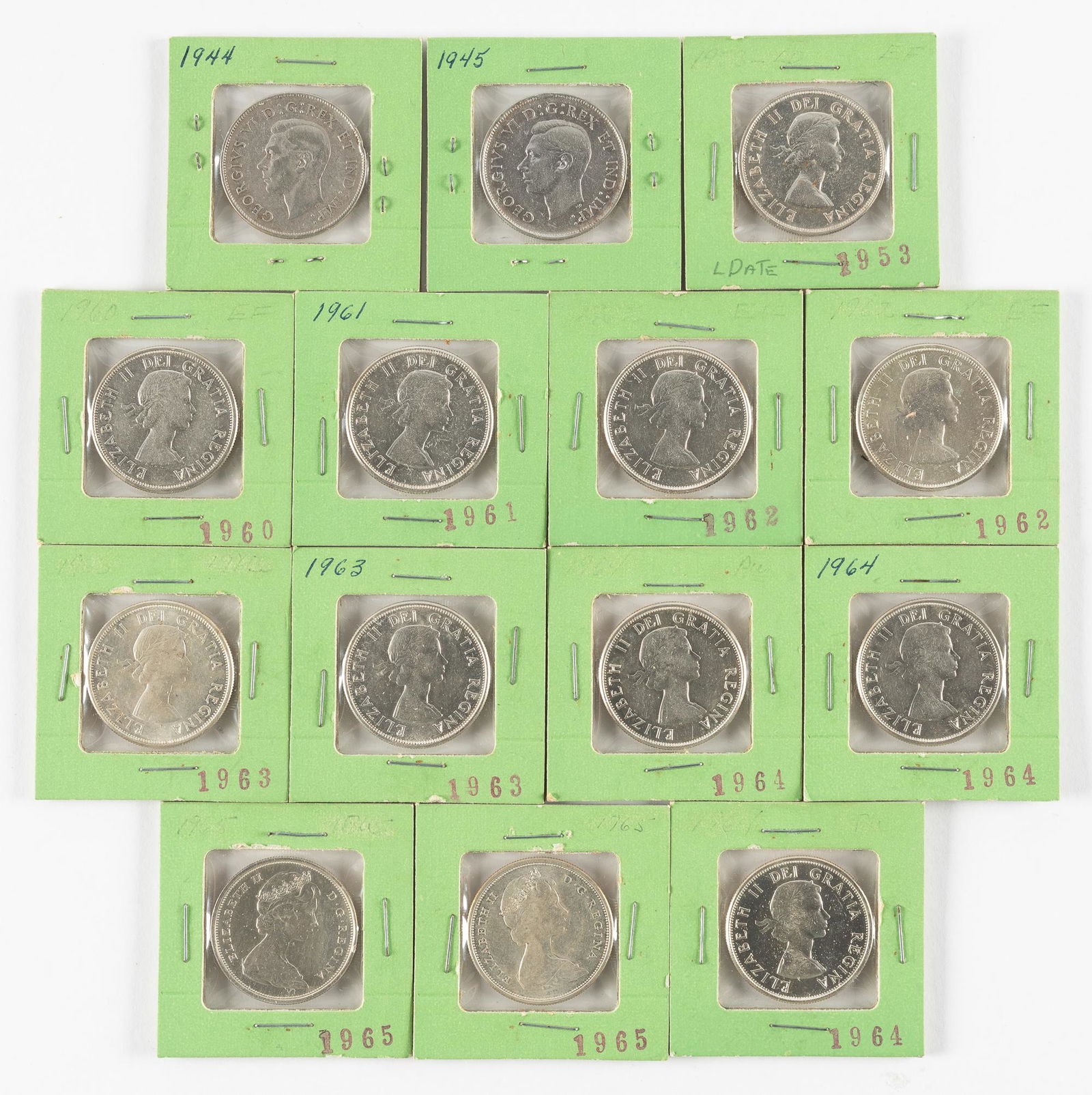 14 Canadian Silver Half Dollars (1 of 2)