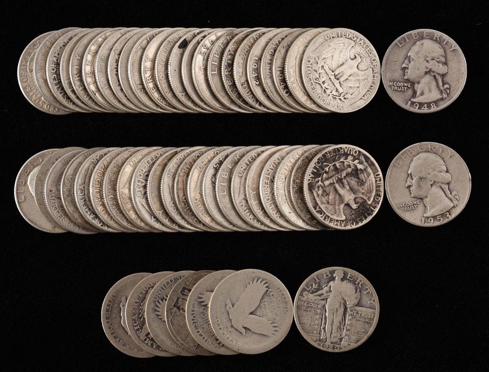 53 U.S. Silver Quarters (1 of 1)