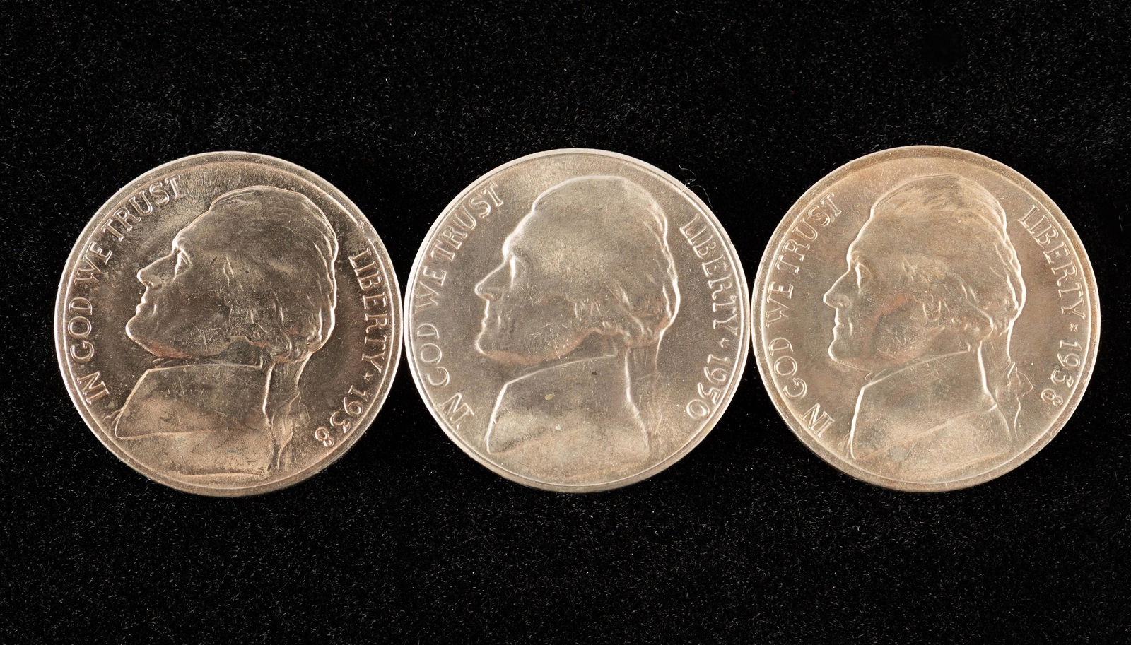 3 Uncirculated Jefferson Nickels (1 of 2)