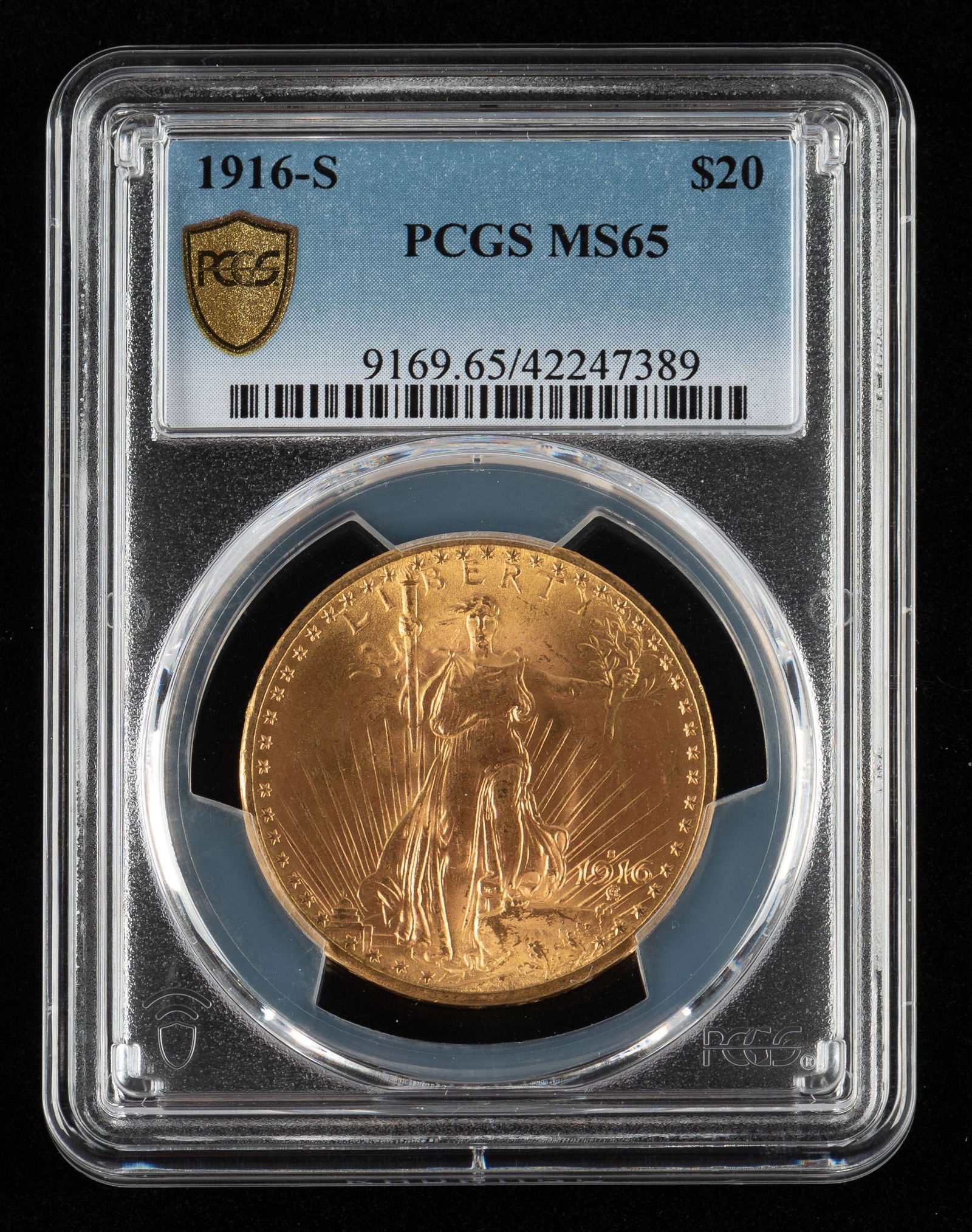 1916-S Gold St. Gaudens $20 Coin PCGS MS65 (1 of 2)