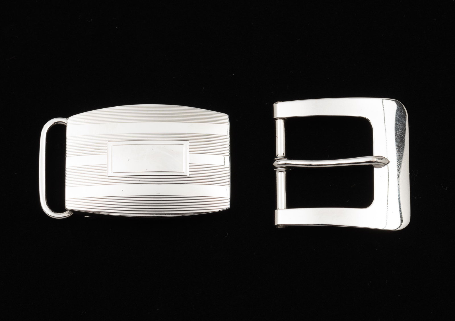 2 Sterling Belt Buckles: Larger marked BAB for B.A. Ballori. 1-1/2" wide and 2" wide. IMPORTANT: Before bidding, please read the terms and conditions. When you registered for the auction you agreed to these terms and will be 