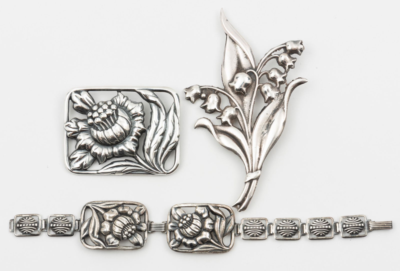 3 Pcs Mid Century Sterling Jewelry (1 of 8)