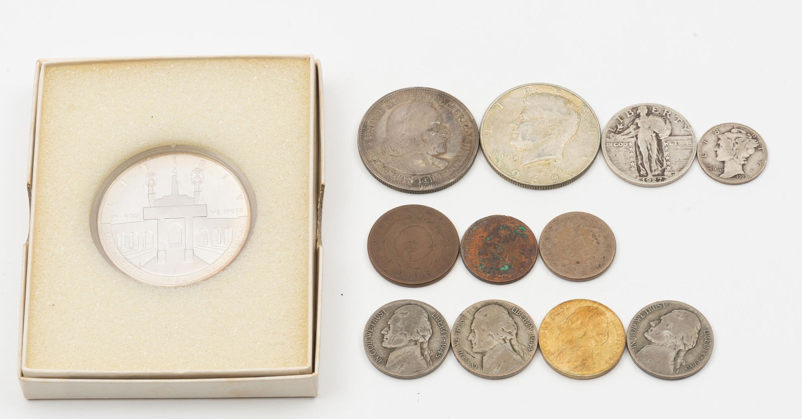 12 U.S. Coins Incl 1865 2 Cent (1 of 6)