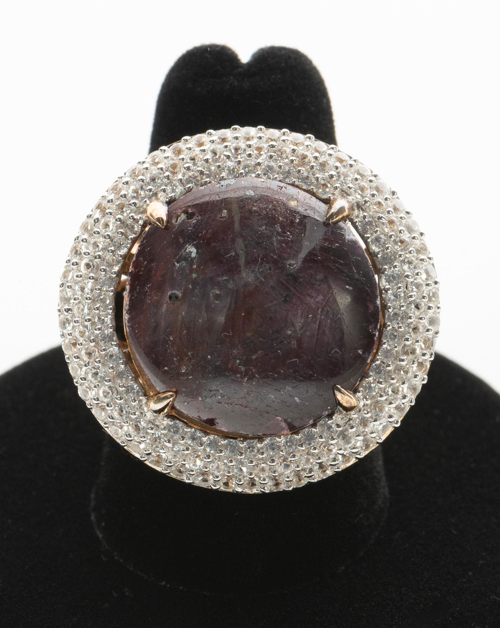 Sterling Star Ruby & White Sapphire Ring (1 of 5)