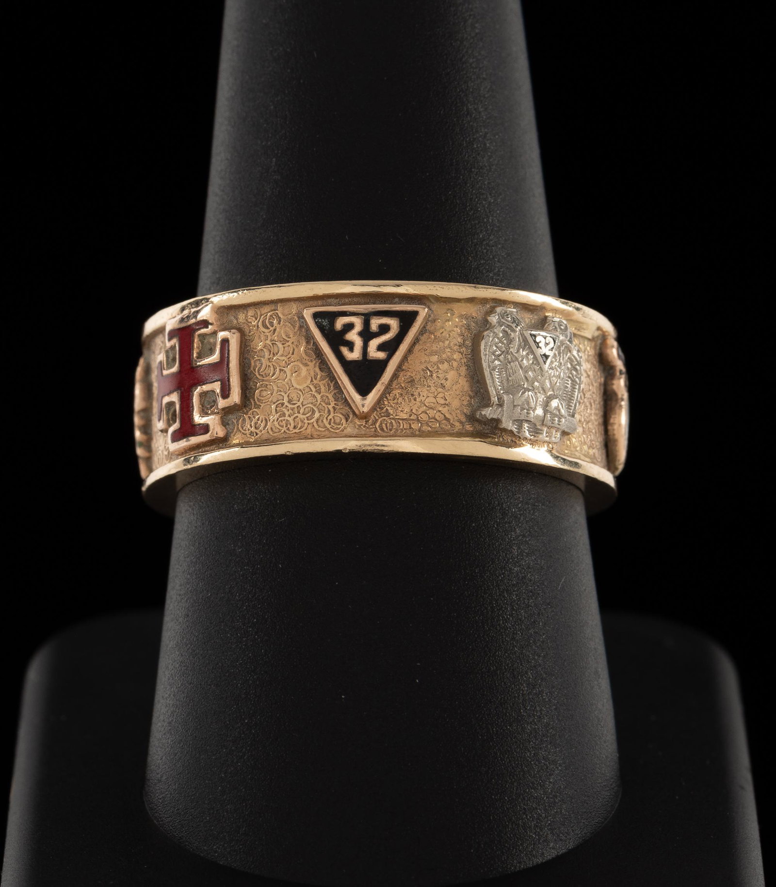 10K 32nd Degree Scottish Rite Masonic Ring (1 of 3)