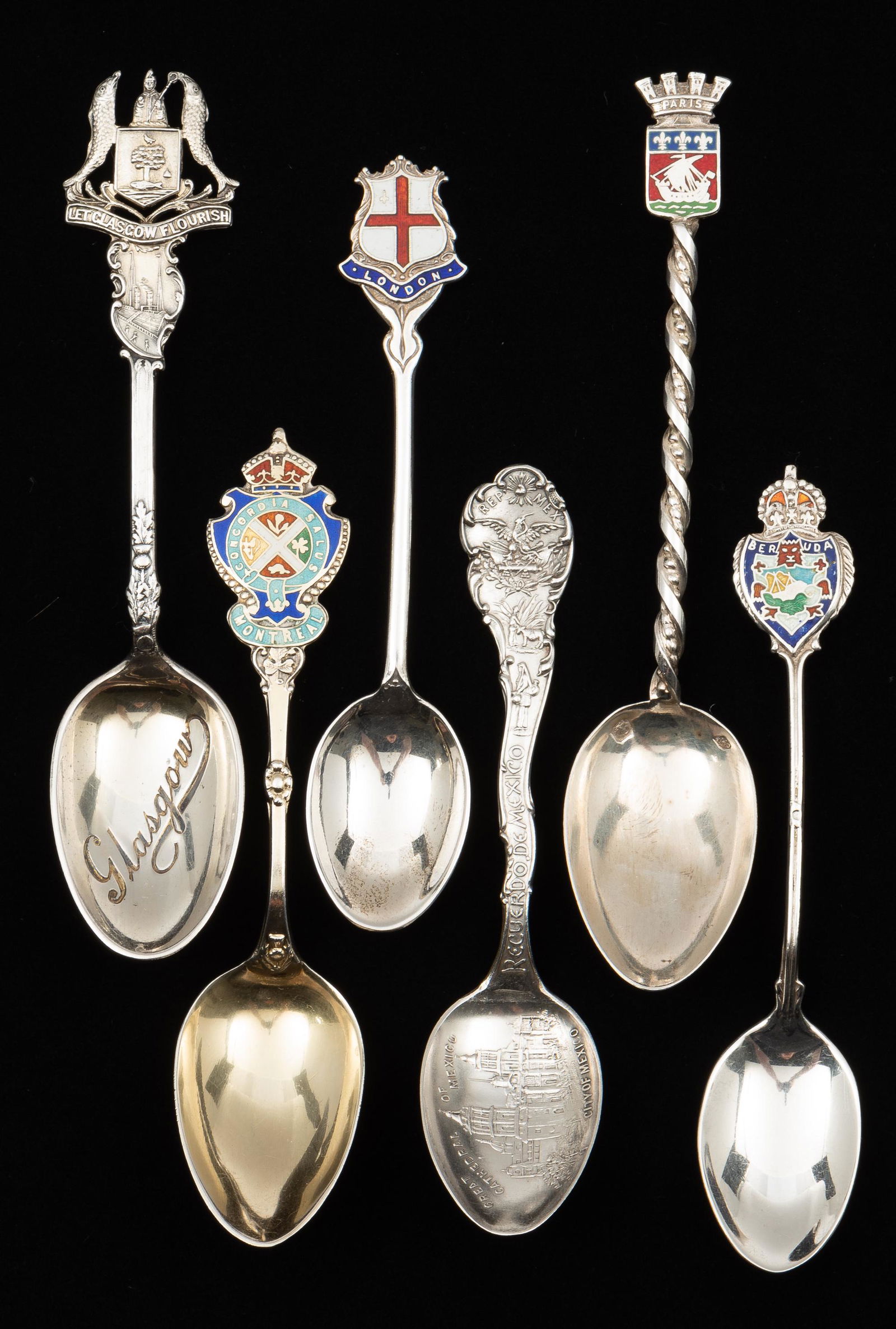 6 Sterling World Souvenir Demitasse Spoons (1 of 13)