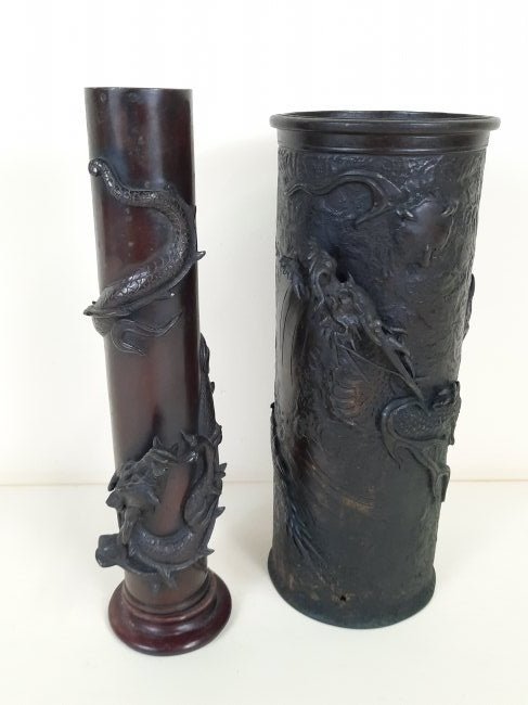 2 Bronze Dragon Vases (1 of 6)